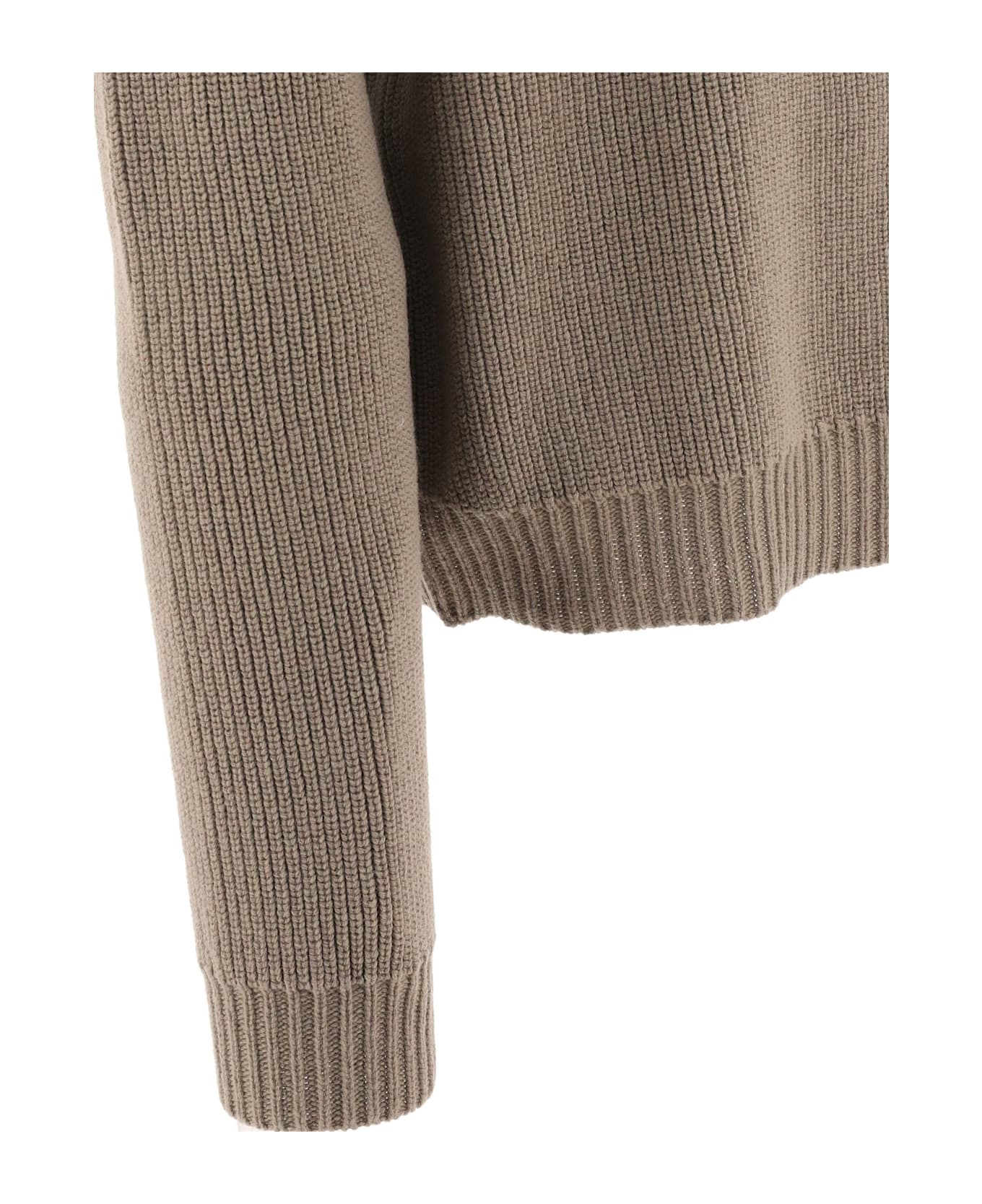 Rick Owens Turtleneck Knitted Jumper - Grigio