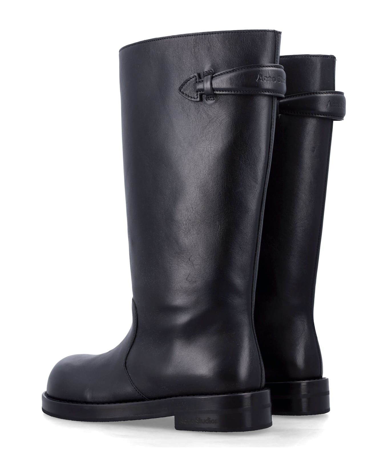 Acne Studios Leather Boots - BLACK