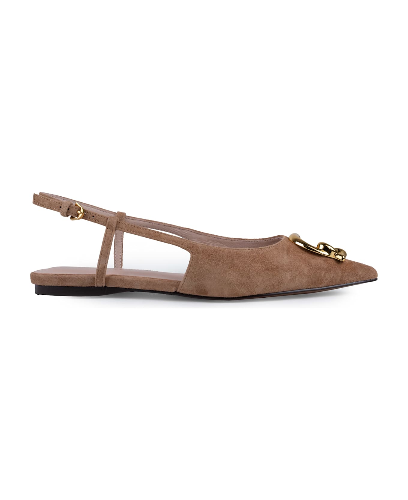 Coccinelle C-me Slingback Sandals In Suede - SKIN
