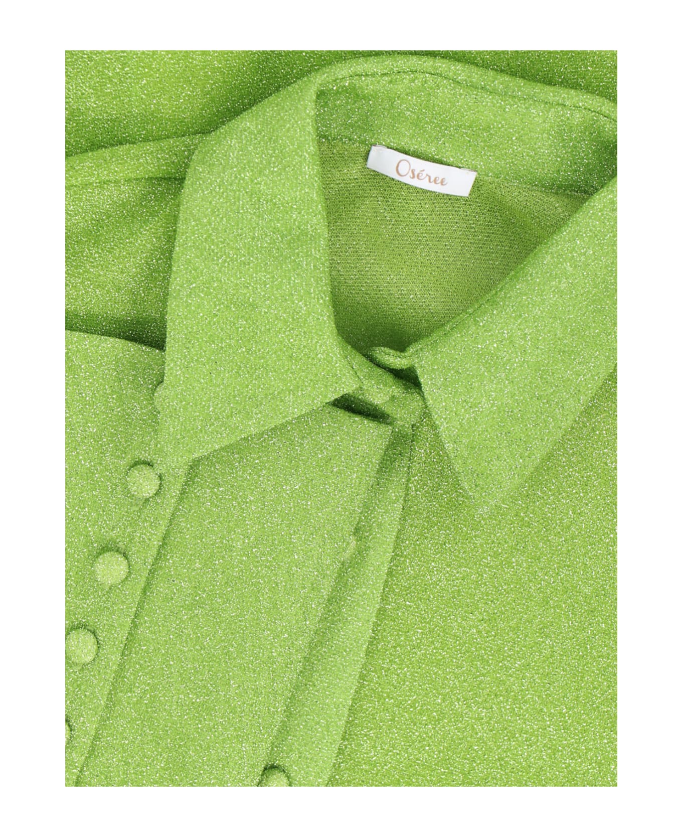 Oseree 'lumière Sleeves' Shirt - Green