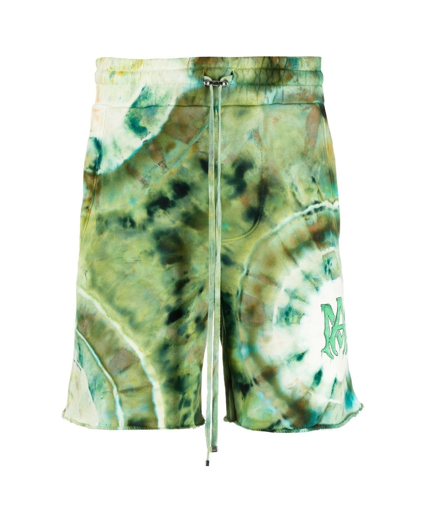 AMIRI Tie-dye Cotton Shorts - Green ショートパンツ