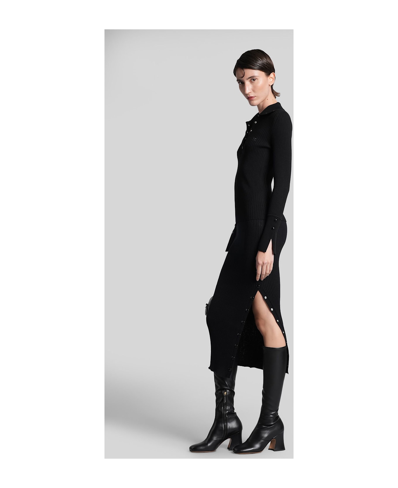 Courrèges Skirt In Black Cotton - black