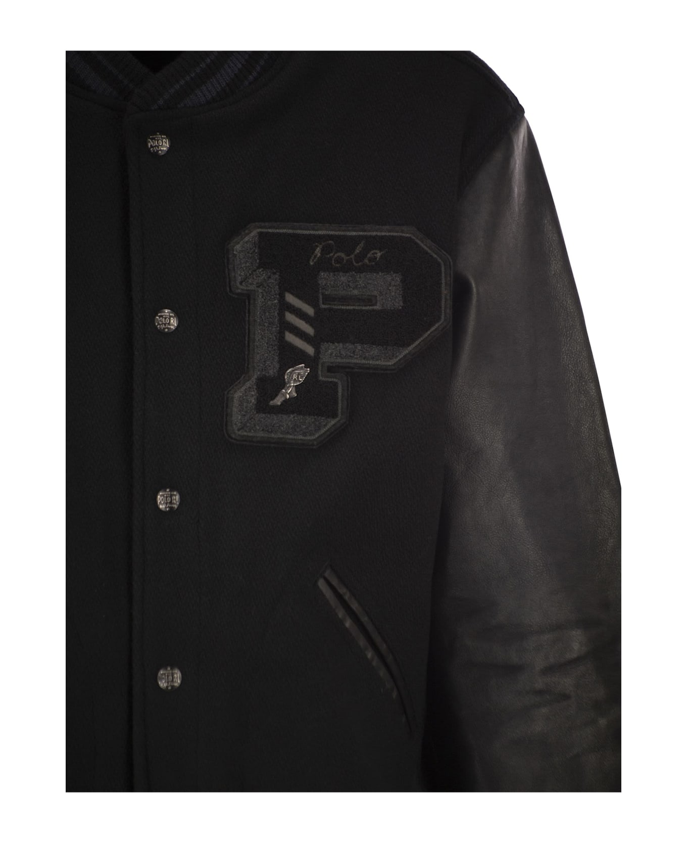 Ralph Lauren Iconic Letterman Jacket - POLO BLACK