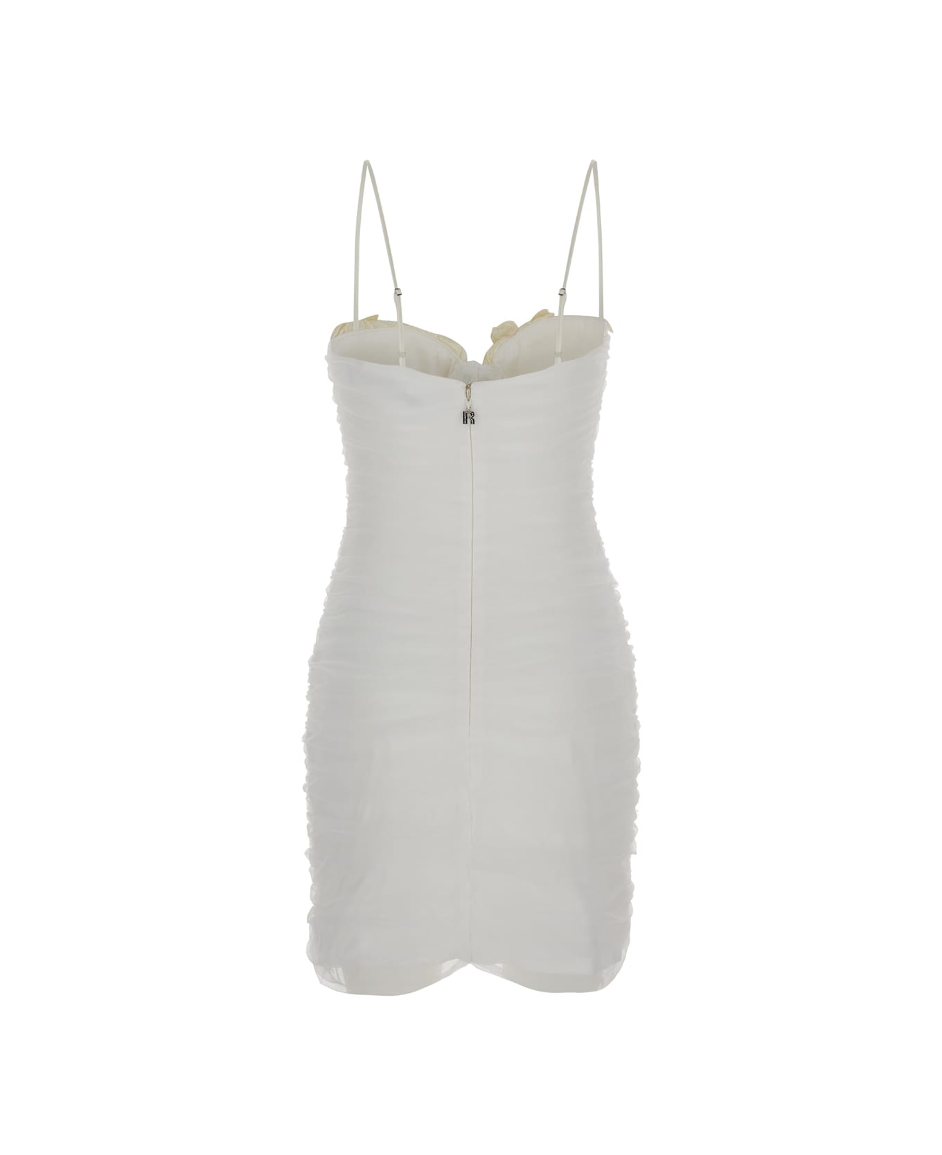 Rotate by Birger Christensen White Pleated Mini Dress In Techno Fabric Woman | italist, ALWAYS LIKE A SALE Rotate by Birger Christensen White Pleated Mini Dress In Techno Fabric Woman | italist, ALWAYS LIKE A SALE