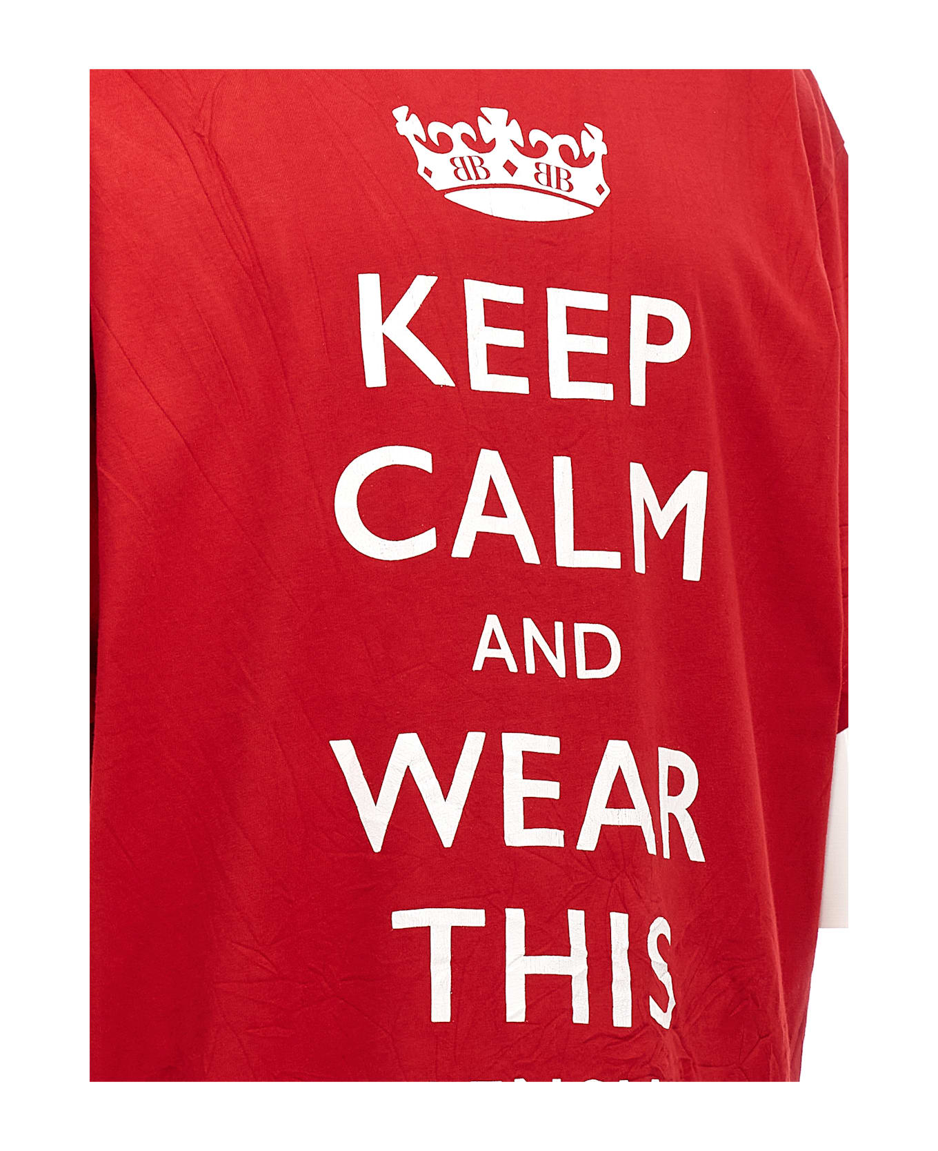 Balenciaga 'keep Calm' T-shirt - Red