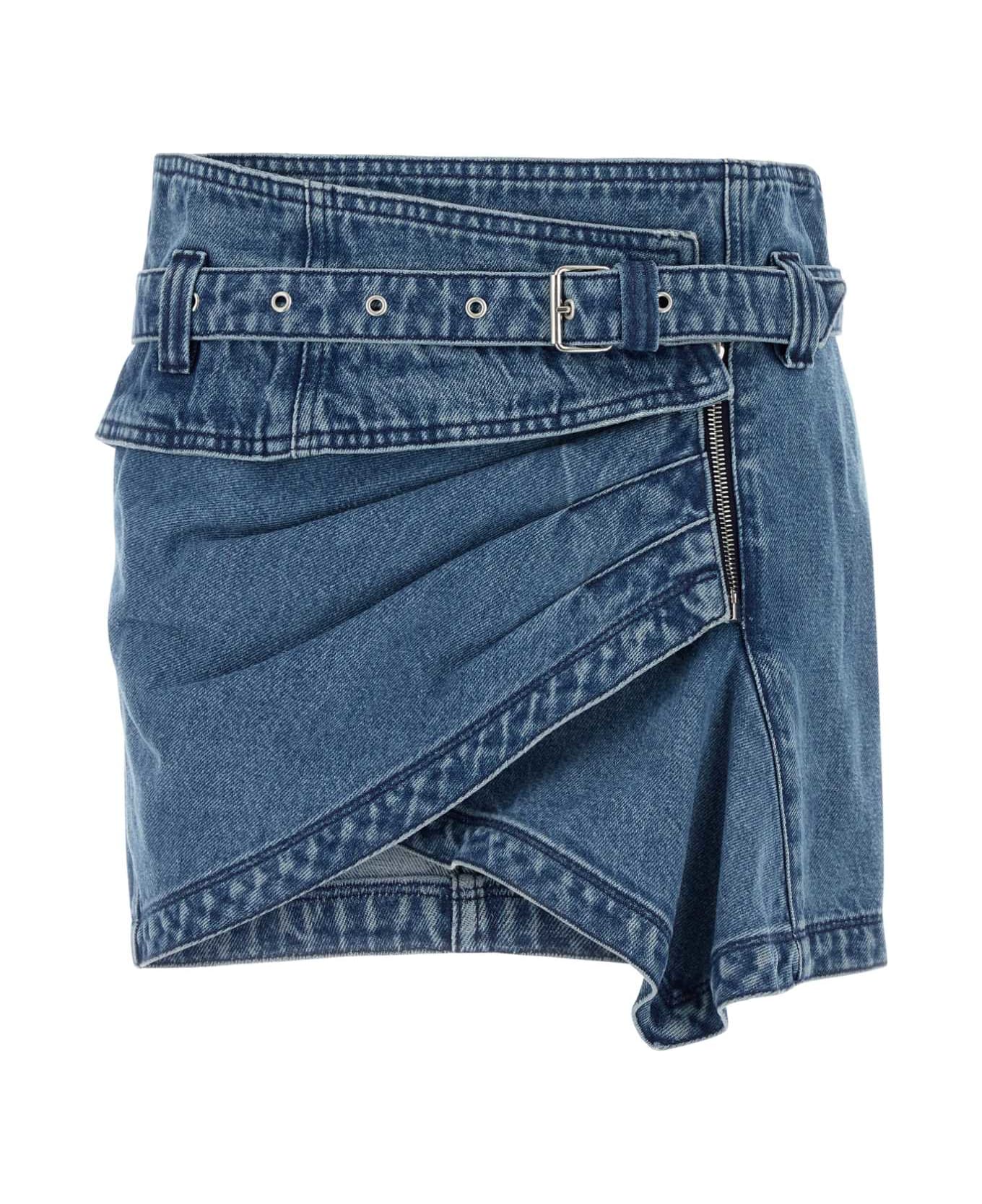 Isabel Marant Denim Siyen Mini Skirt - LIGHTBLUE