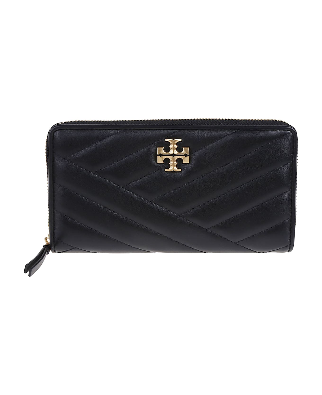 Tory Burch Kira Chevron Zip Continental Wallet - Black