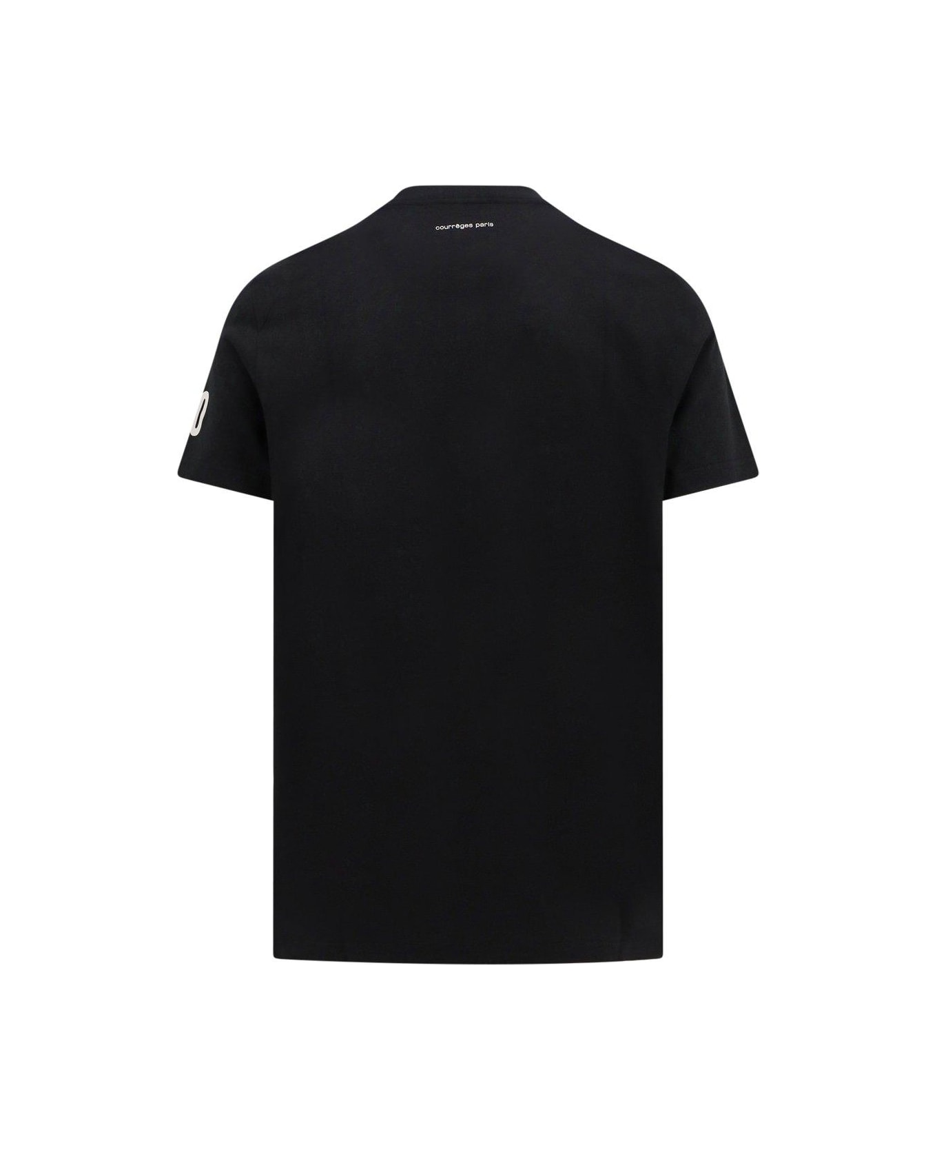 Courrèges Crewneck Short-sleeved T-shirt - BLACK