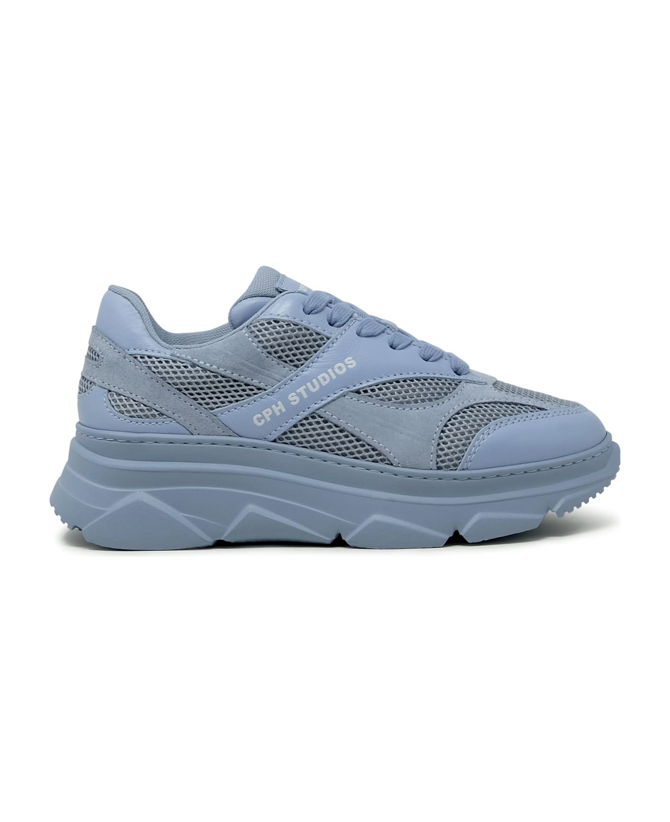 Copenhagen Light Blue Leather/suede Sneakers - LIGHT BLUE