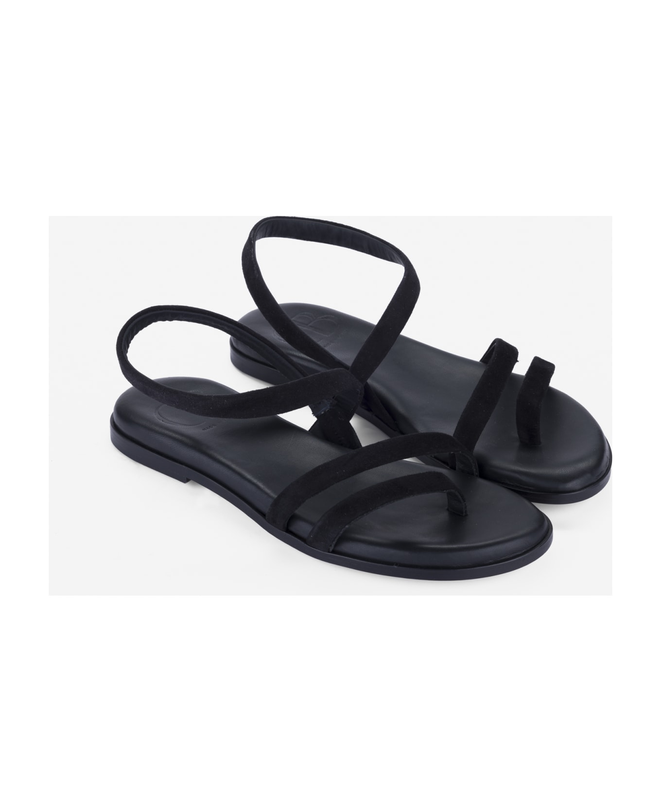 CB Made in Italy Suede Flats Atena - Black