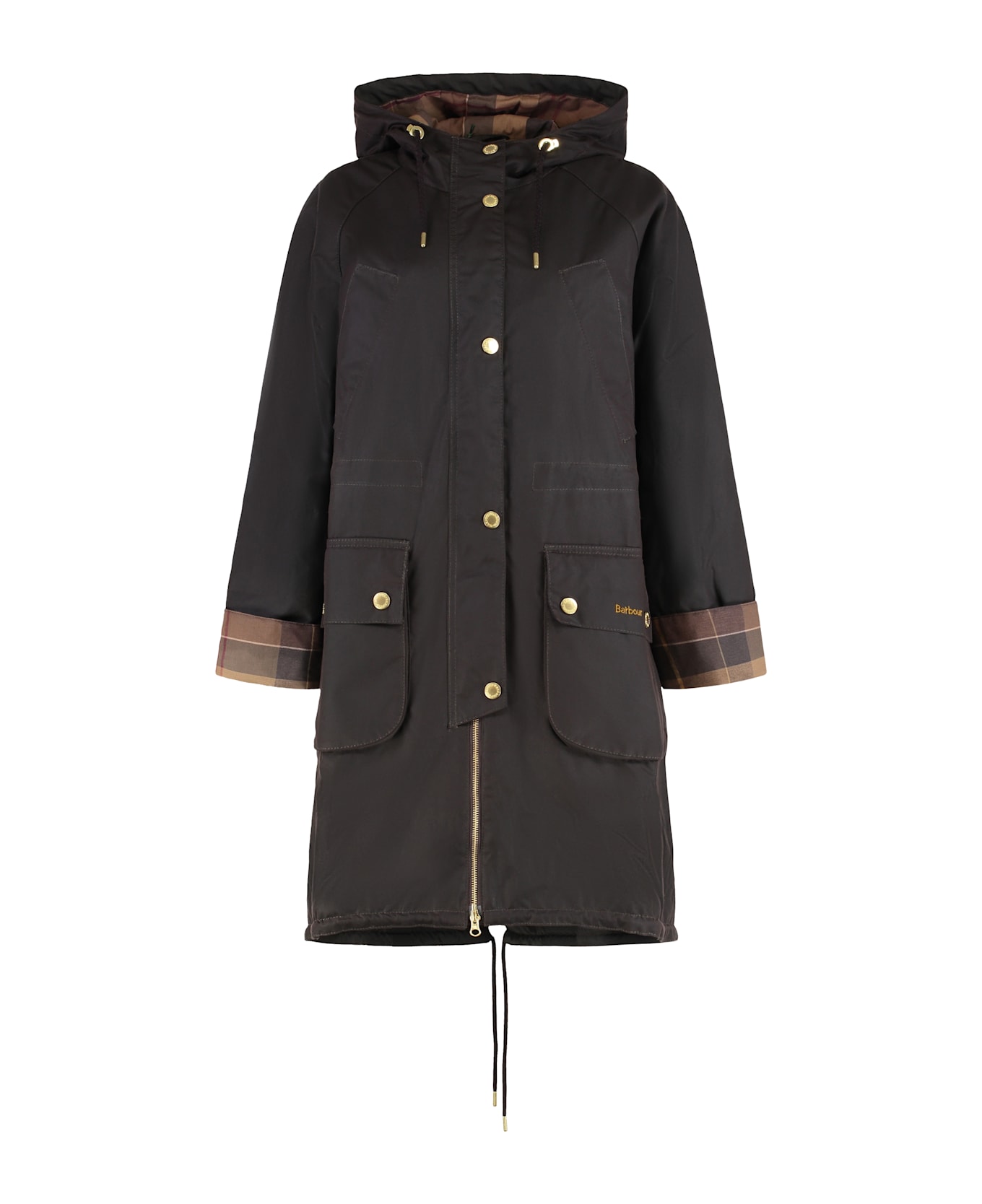Barbour Marcy Hooded Cotton Parka - brown