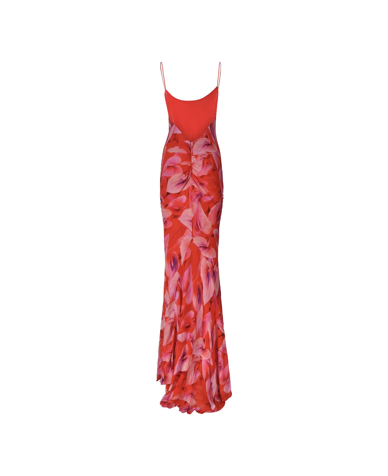 The Andamane Isabelle Printed Georgette Long Dress - Red ワンピース＆ドレス