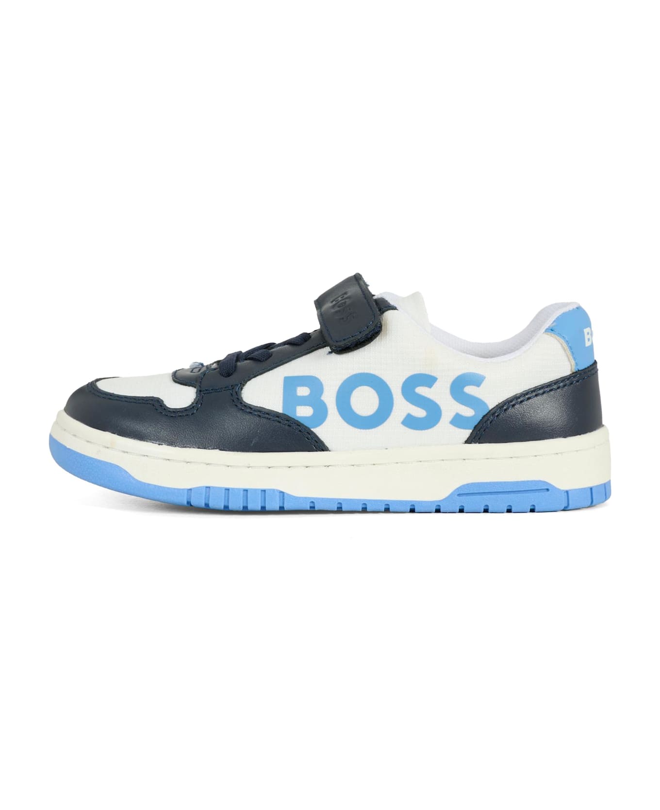 Hugo Boss Light Blue Sneakers For Boy With Logo - Light Blue