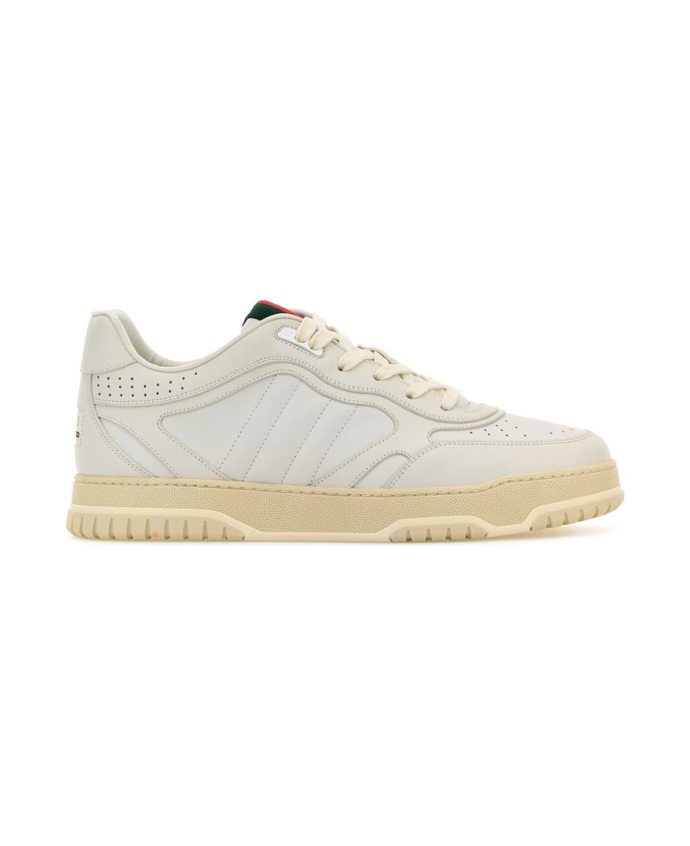 Gucci White Leather Re-web Sneakers - GREATWHITEGWGW