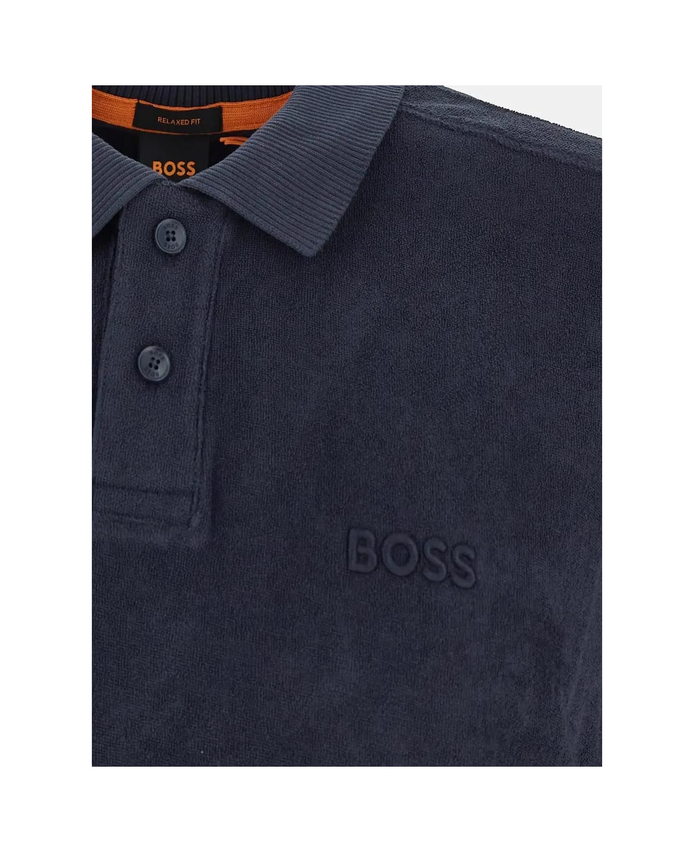 Hugo Boss Logoed Polo - BLUE ポロシャツ