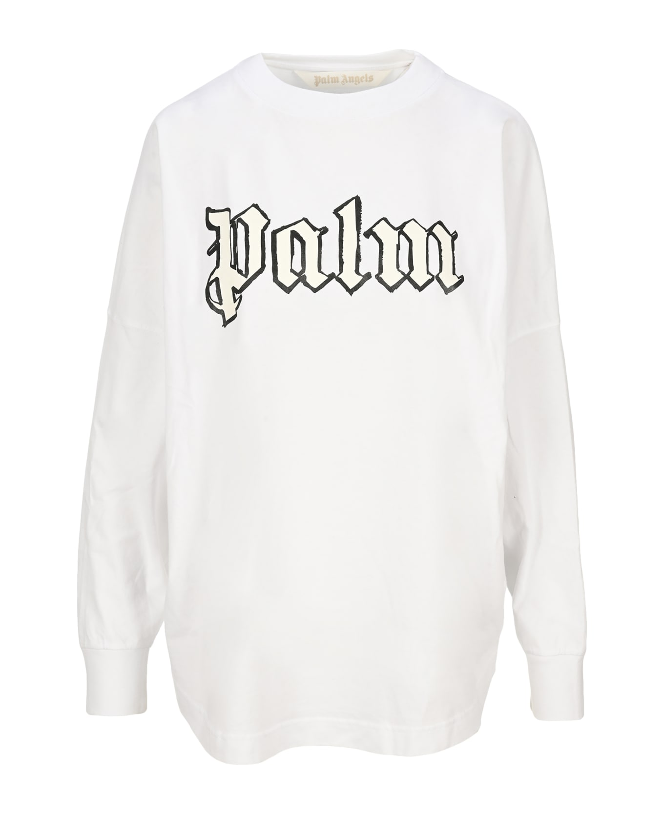 Palm Angels Logo L/s Tee - Bianco