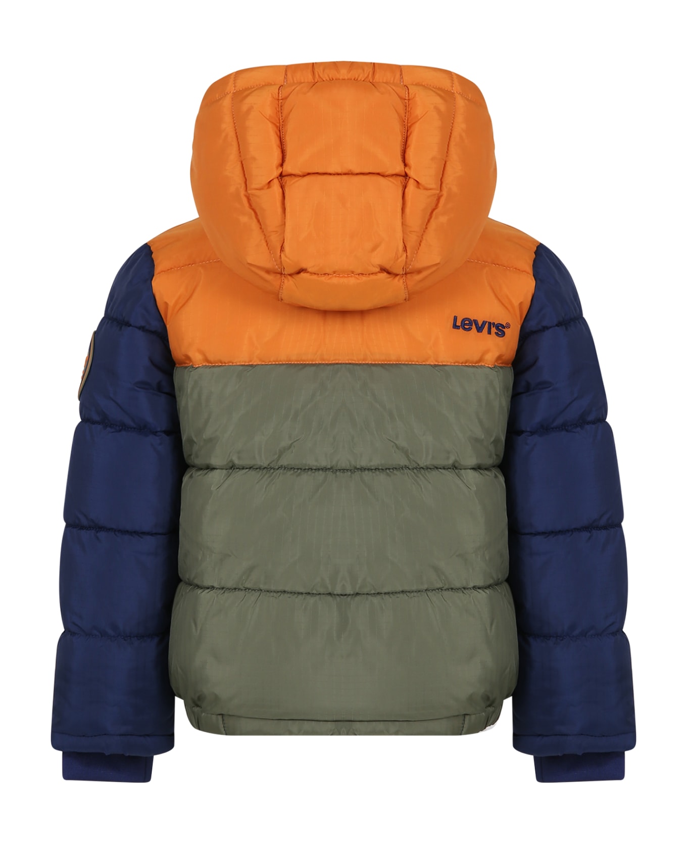 Levi's Green Jacket For Boy With Logo - Multicolor