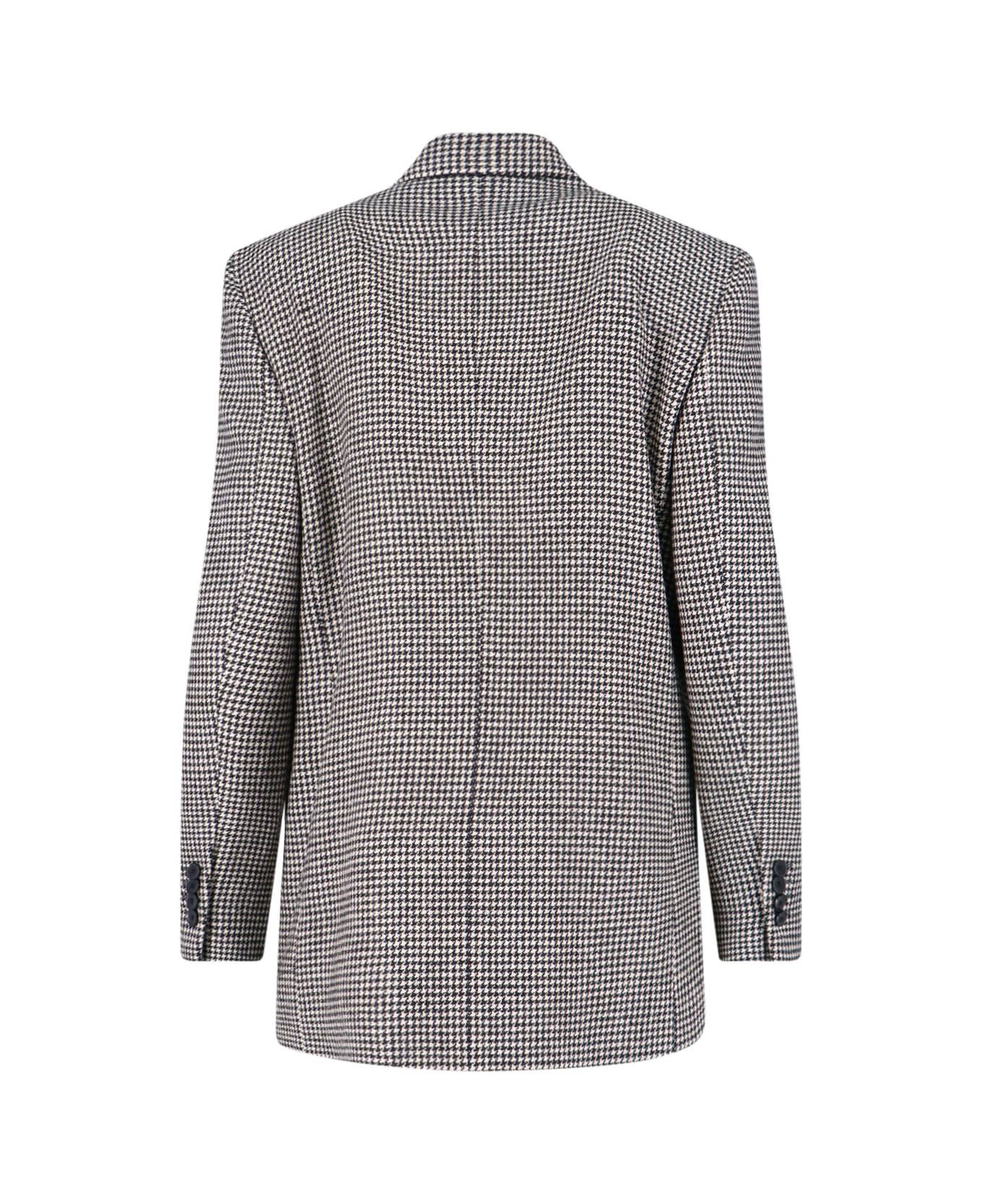 Lardini Double-breasted Wool Blend Blazer - Black  