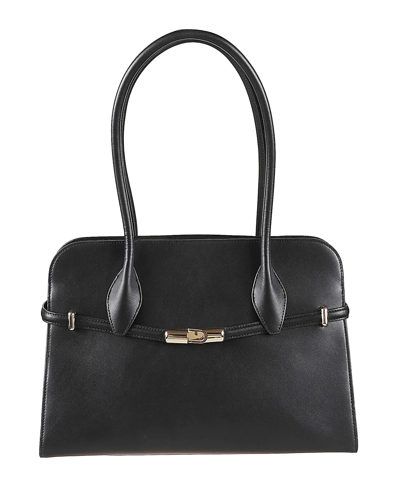 Furla Round Top Handle Handbag - Black