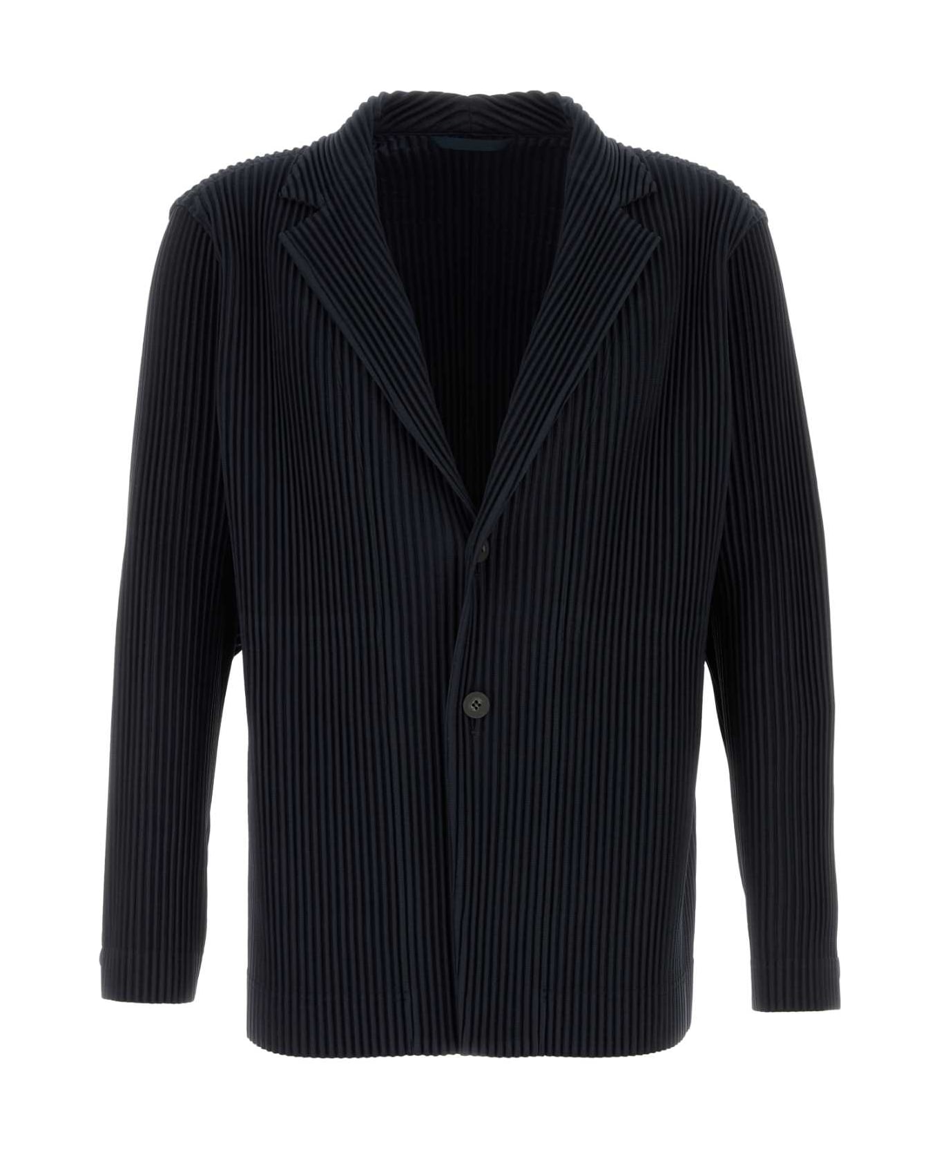 Homme Plissé Issey Miyake Midnight Blue Polyester Blazer - NAVY
