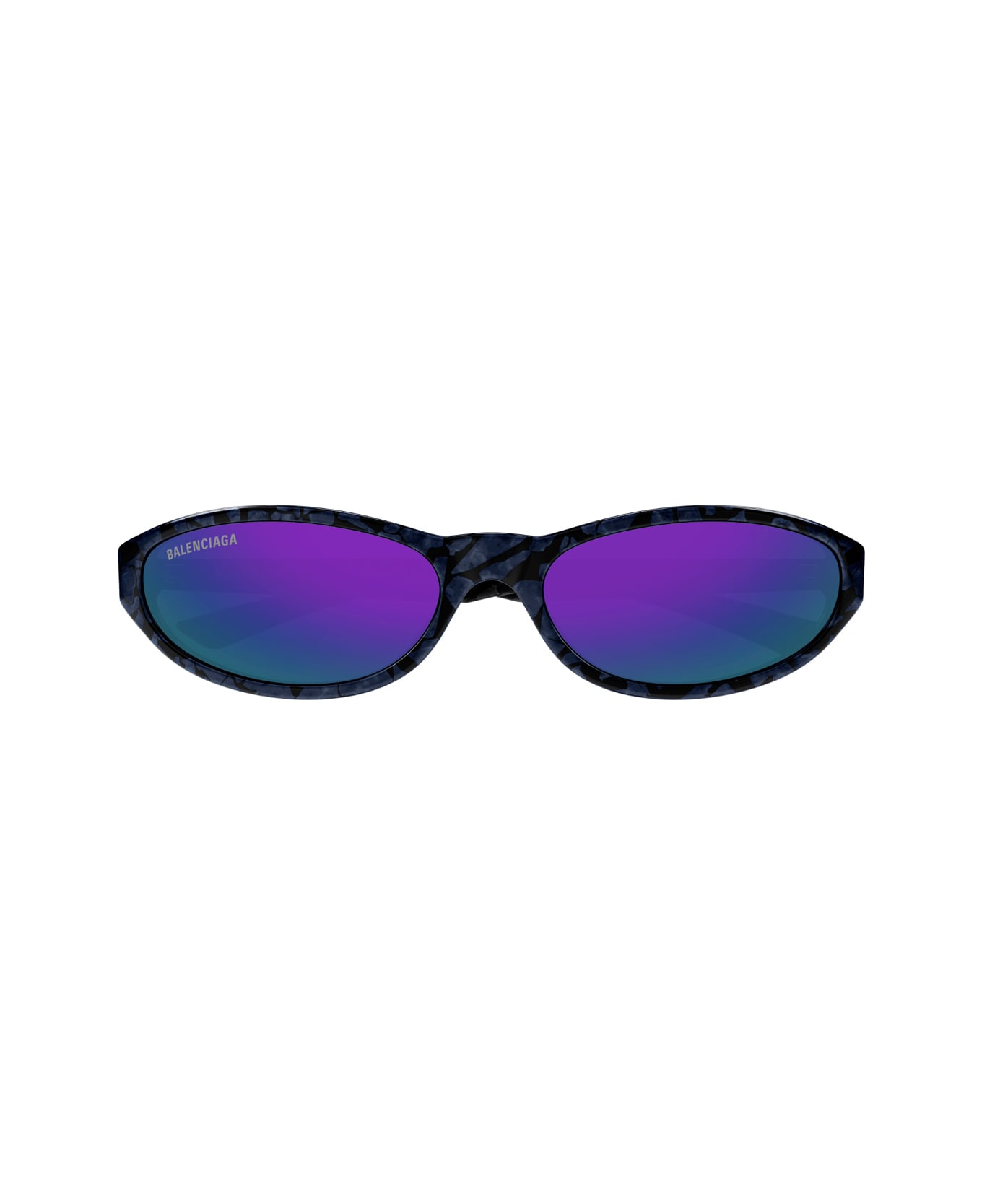 Balenciaga Eyewear Balenciaga Bb0007s Linea Everyday 011 Violet Black Sunglasses - Nero