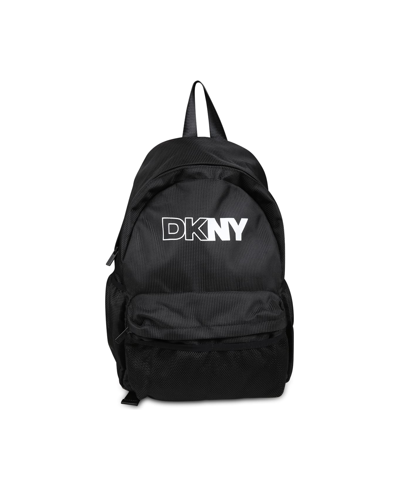 DKNY Black Backpack For Girl With Logo - Black