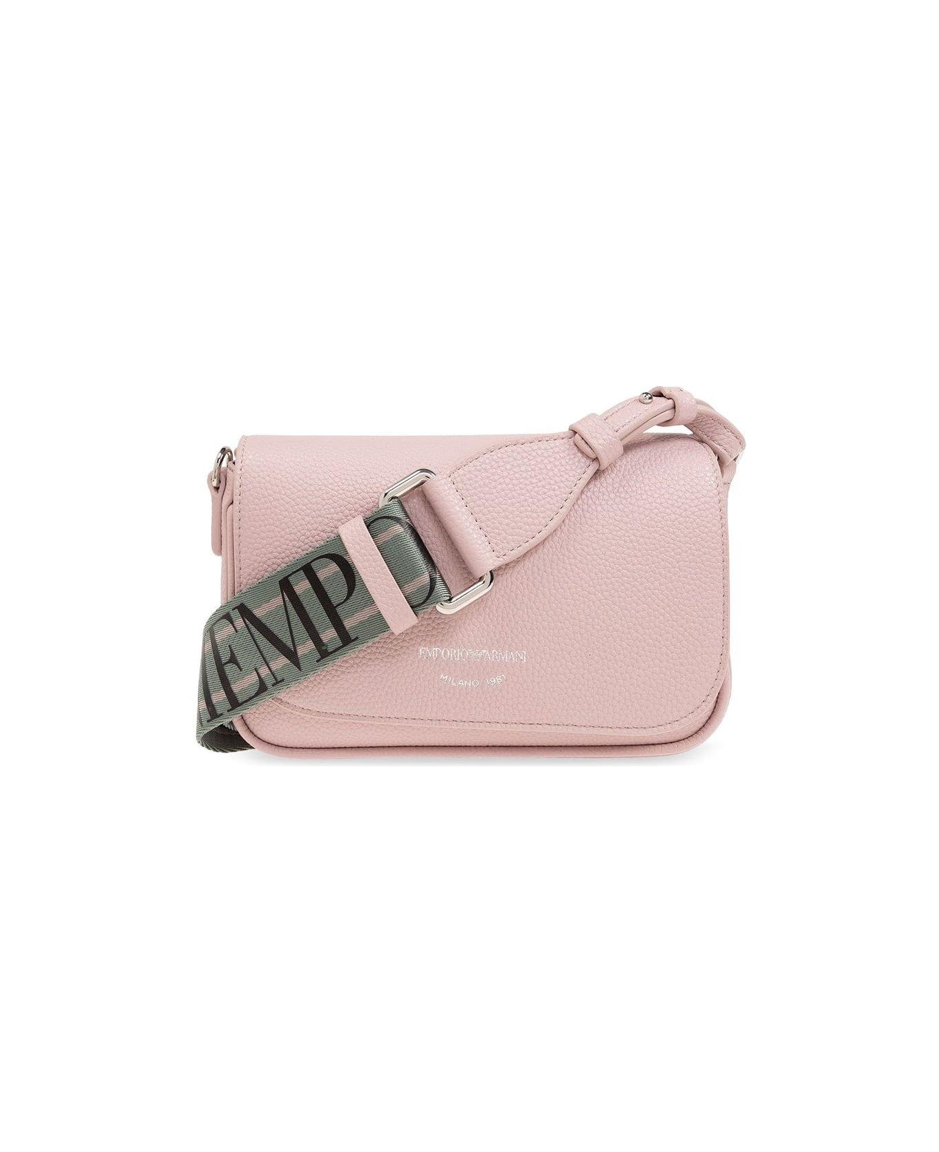 Emporio Armani Shoulder Bag With Logo - Pink