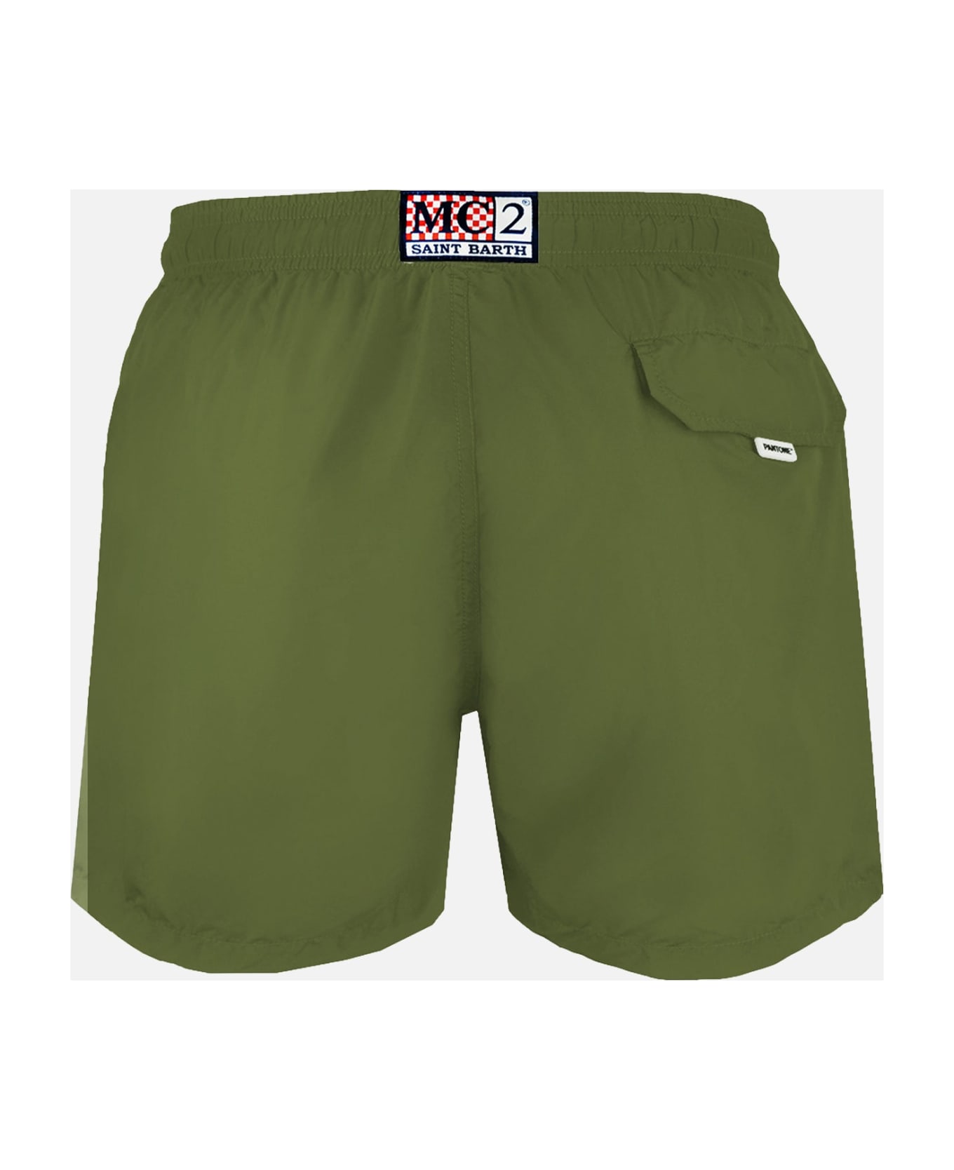 MC2 Saint Barth Man Military Green Swim Shorts | Pantone Special Edition - GREEN スイムトランクス