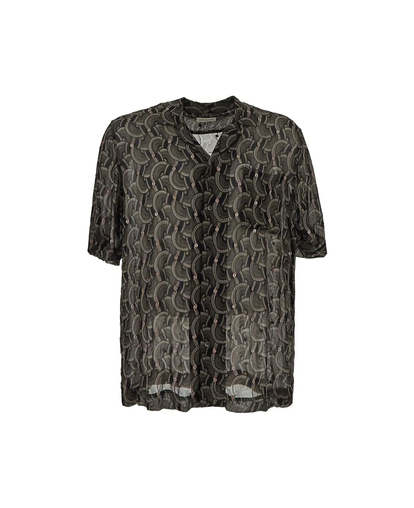 Dries Van Noten Carltone Embroidered Shirt - BLACK