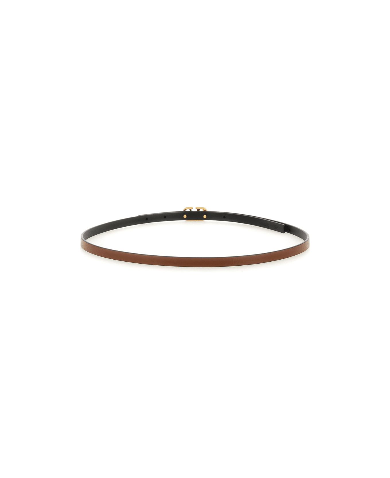 Valentino Garavani Vlogo Signature Reversible Belt - BROWN