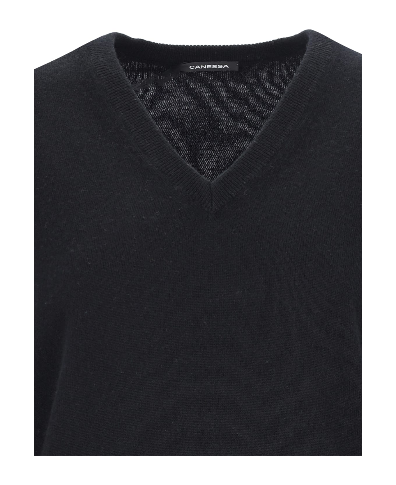 Canessa V-neck Sweater - Black  