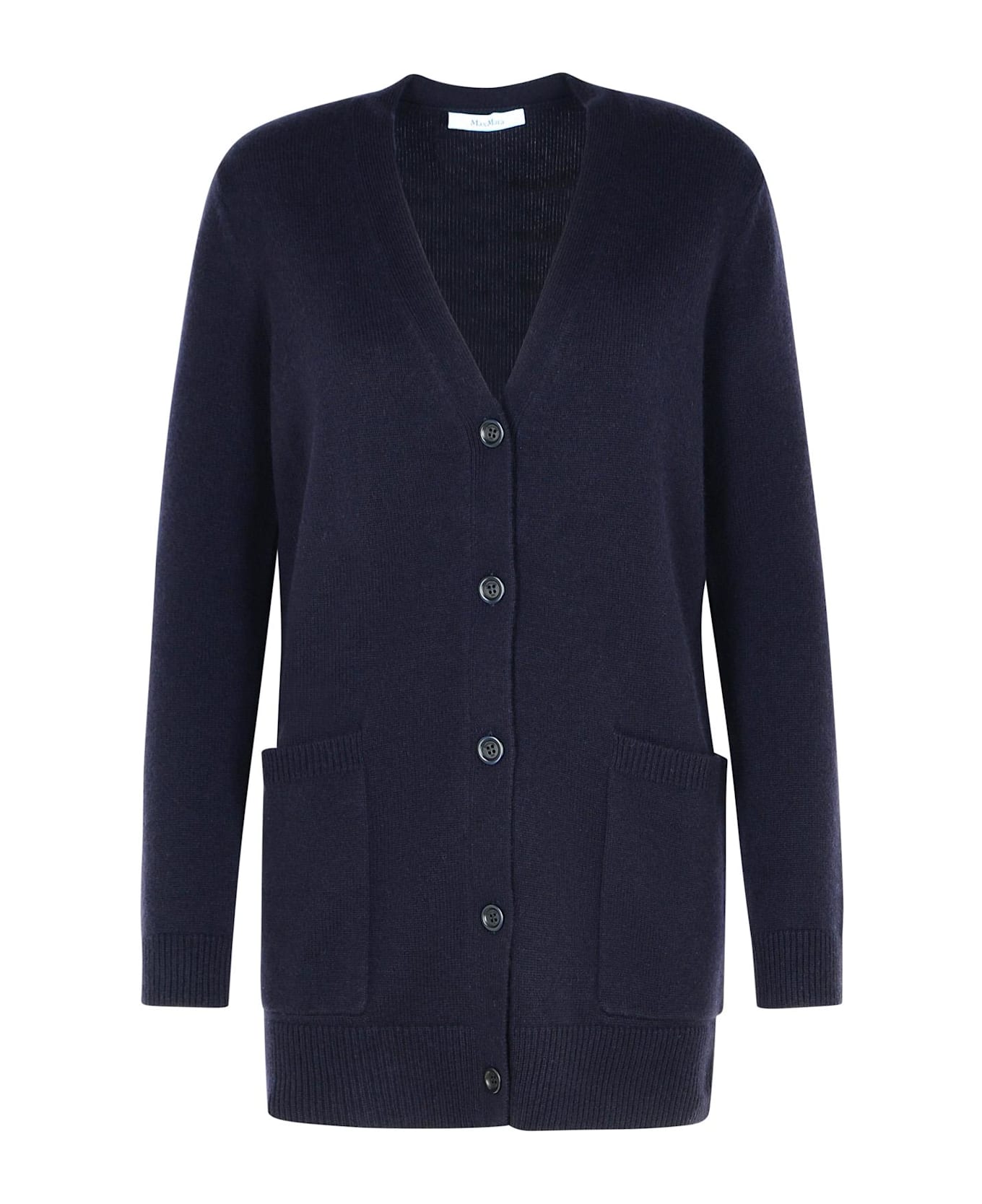 Max Mara 'villar' Cardigan In Blue Cashmere Blend - Blue