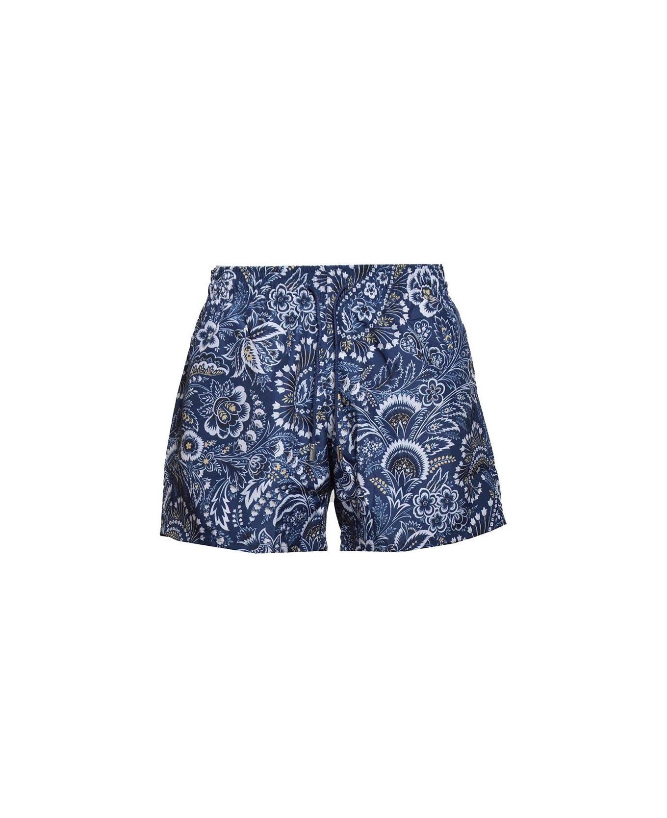 Etro Blue Paisley Print Swimwear - Blue ショートパンツ