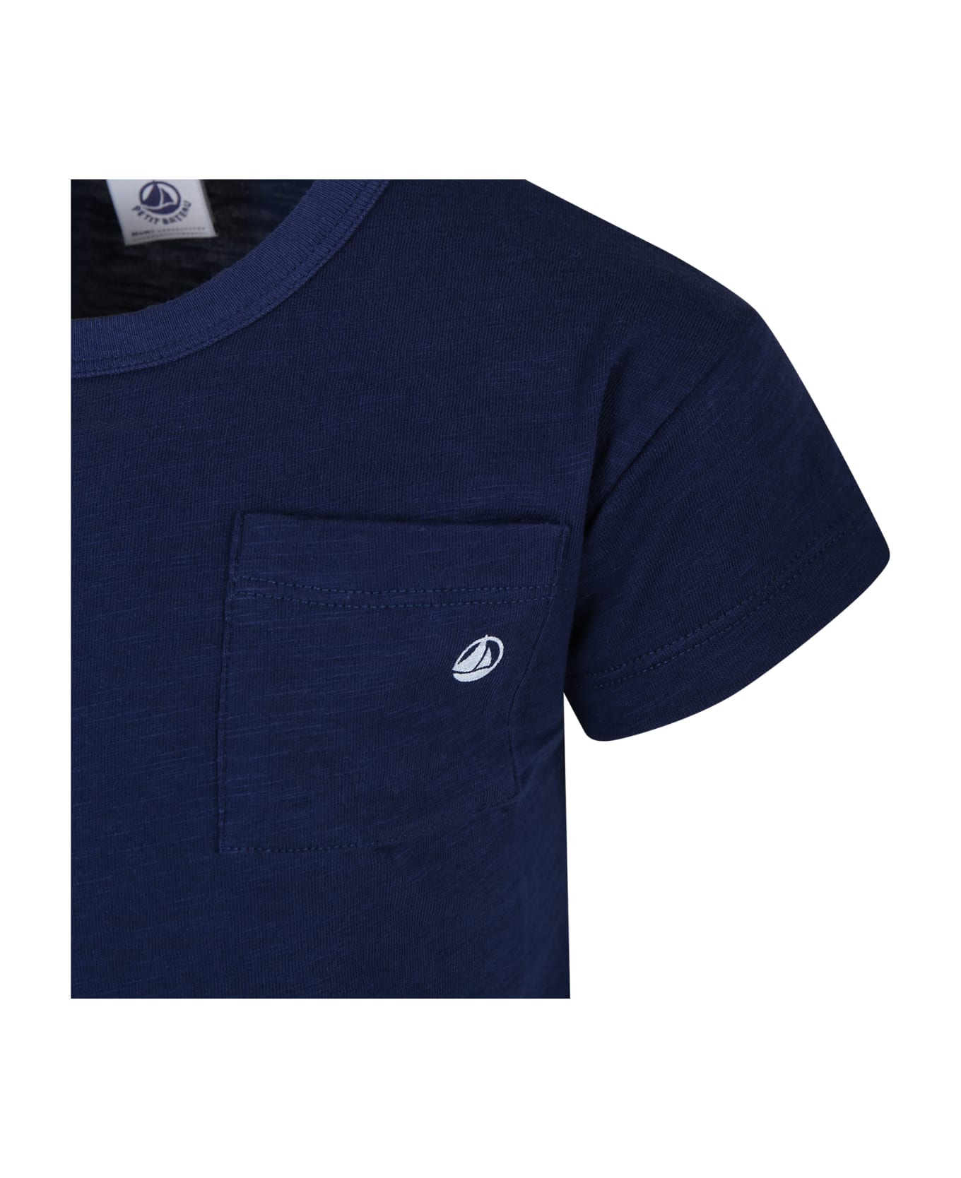 Petit Bateau Blue T-shirt For Kids - Blue Tシャツ＆ポロシャツ
