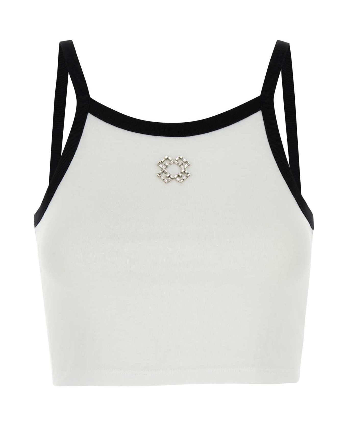 Givenchy White Cotton Crop Top - White