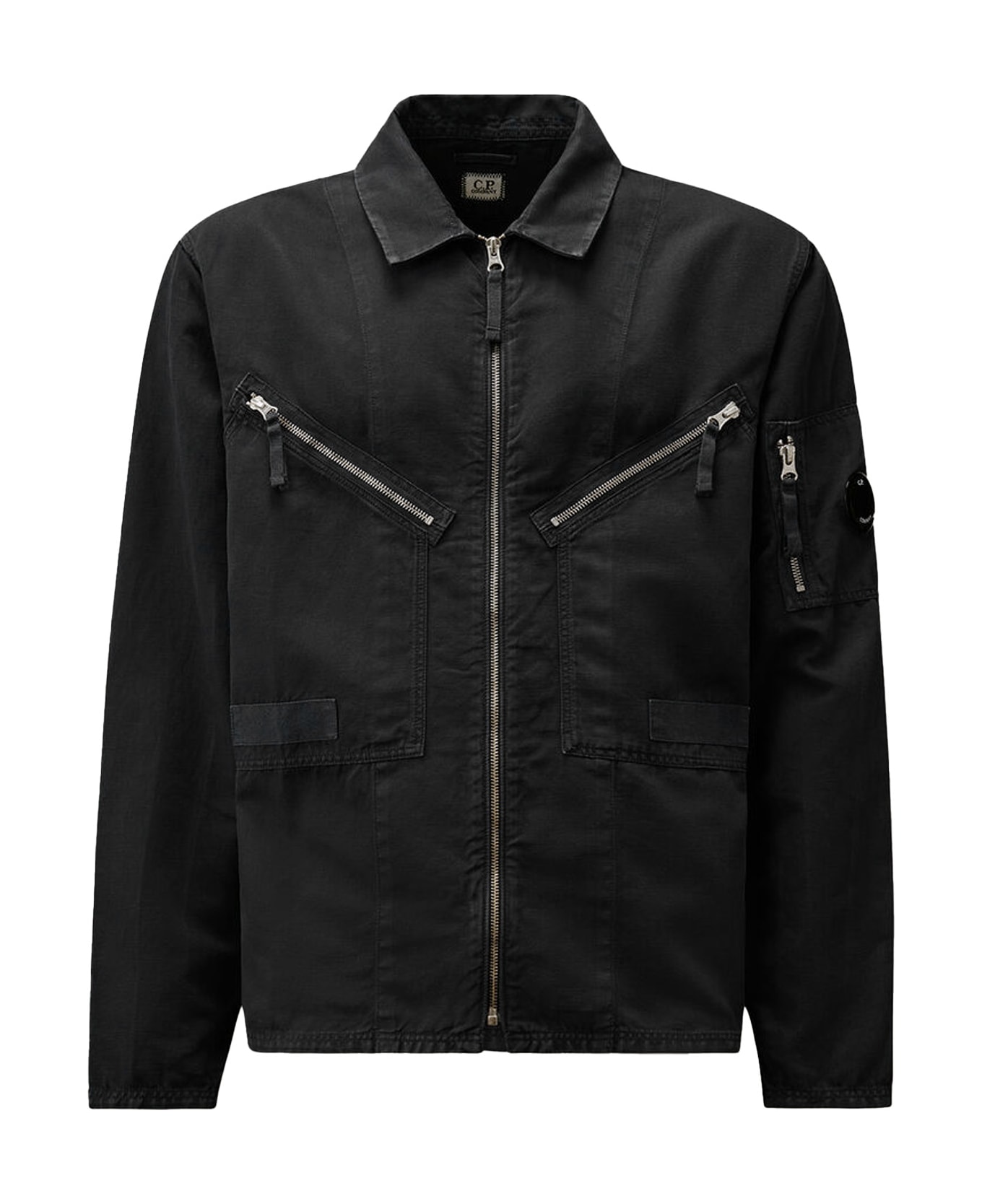 C.P. Company Cotton And Linen Shirt With Zip Closure シャツ