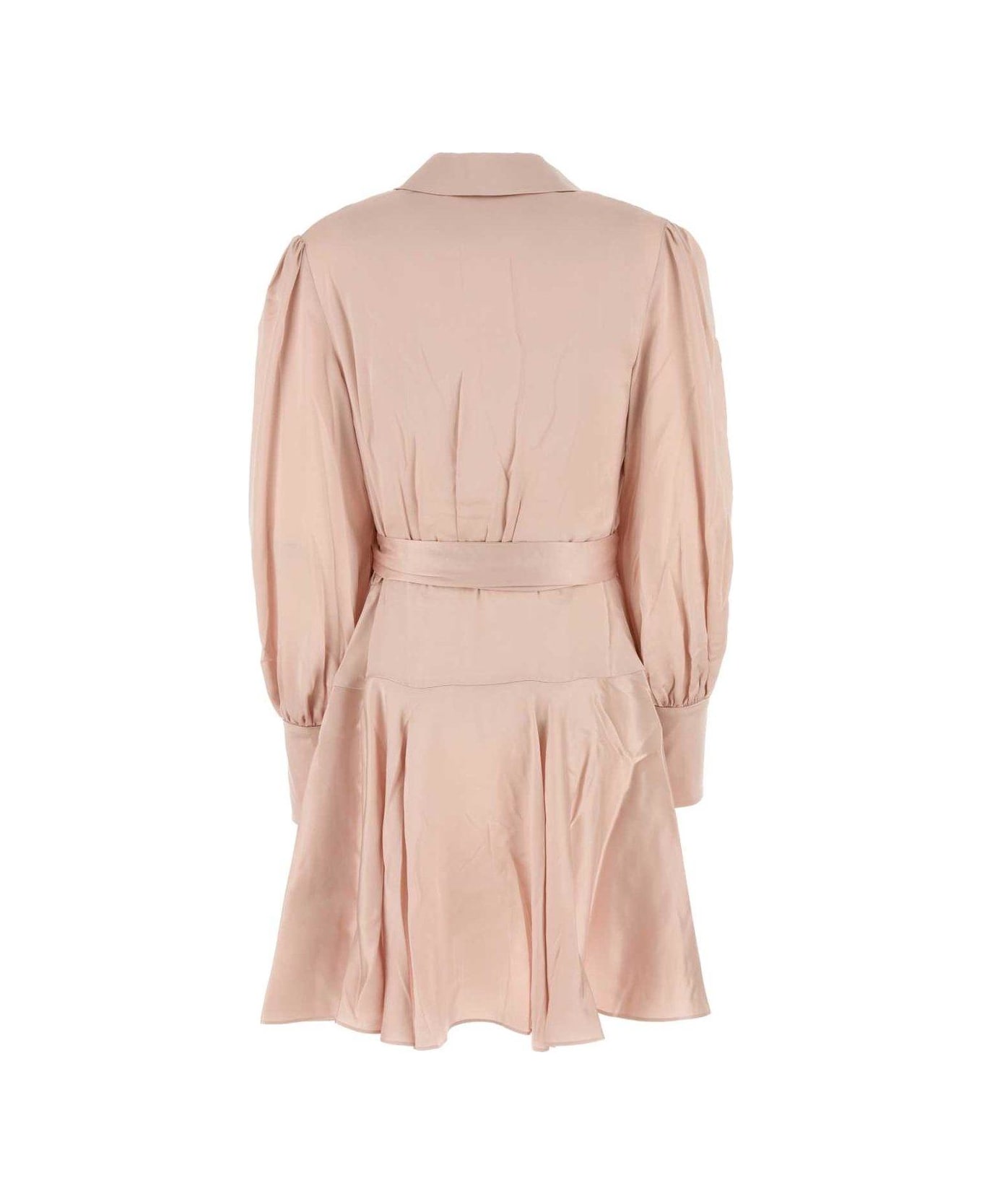 Zimmermann Dress Woman In Rose-pink Silk - PETAL