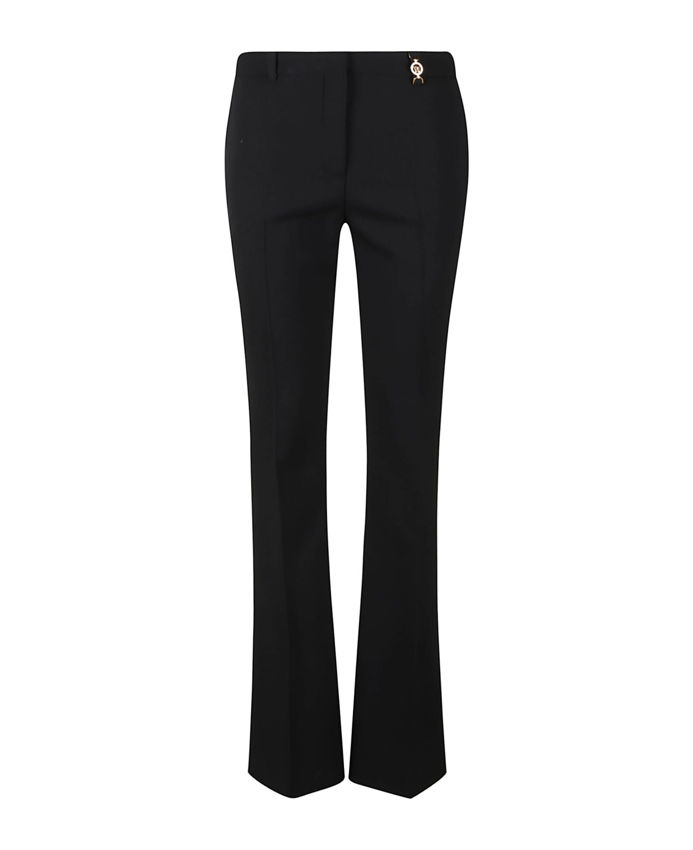 Versace Concealed Flared Leg Cal Trousers - Black