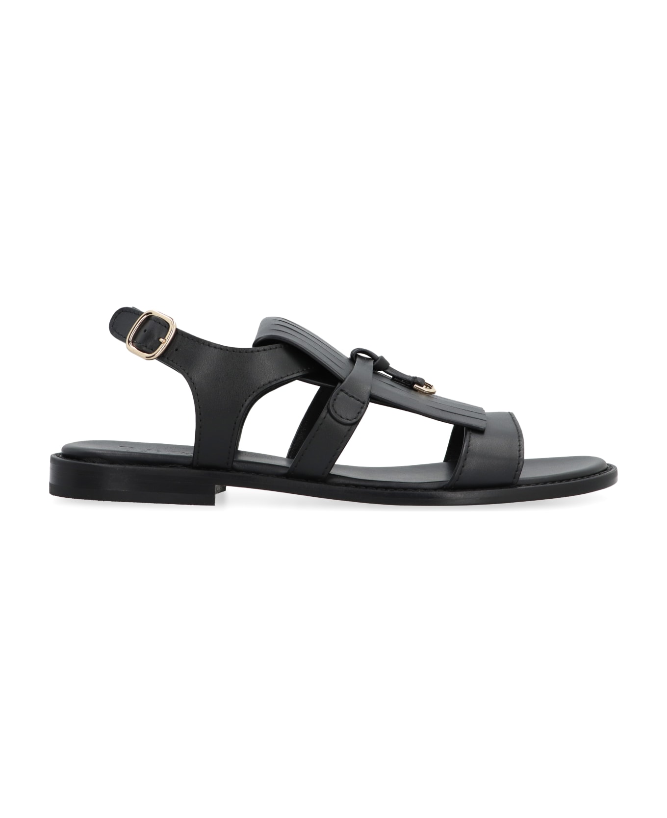 Doucal's Urano Leather Sandals - black