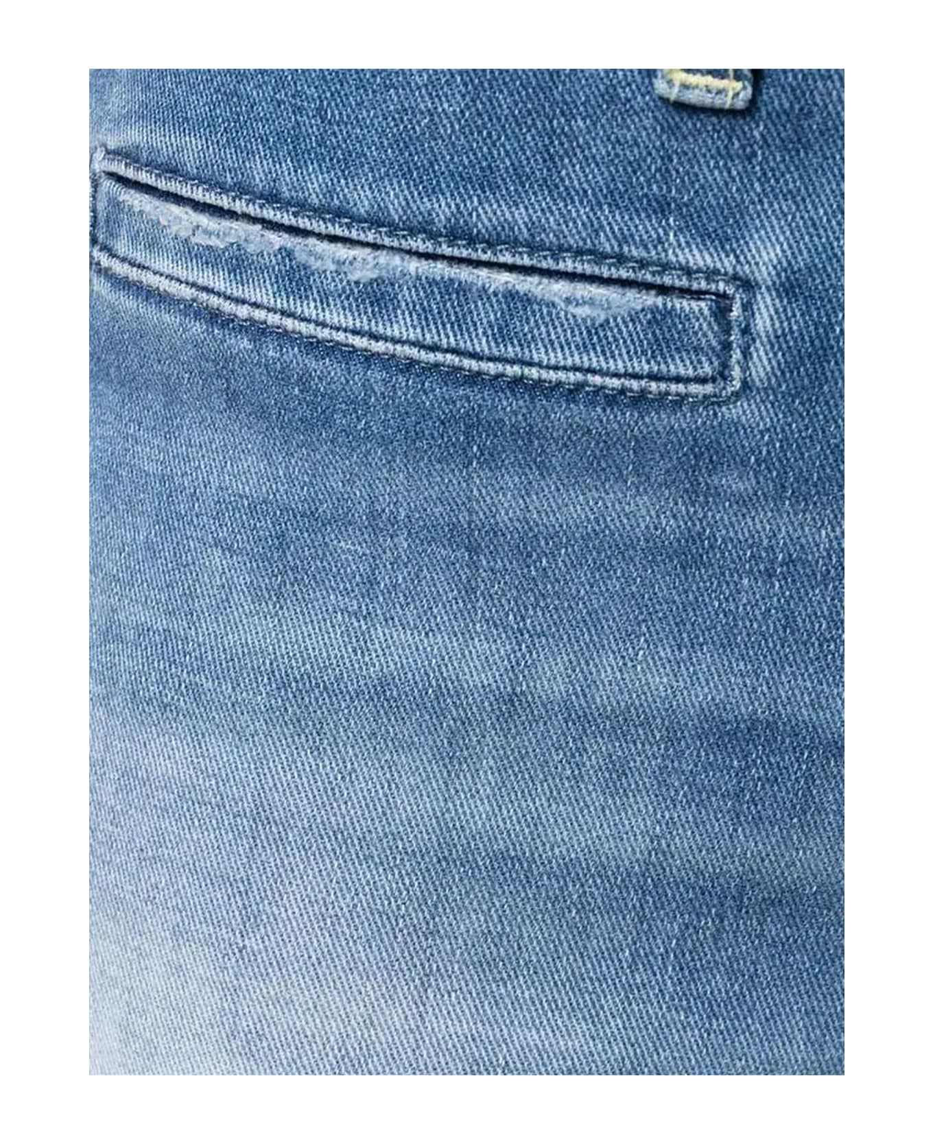 Dondup Blue Stretch-cotton Jeans - Blu