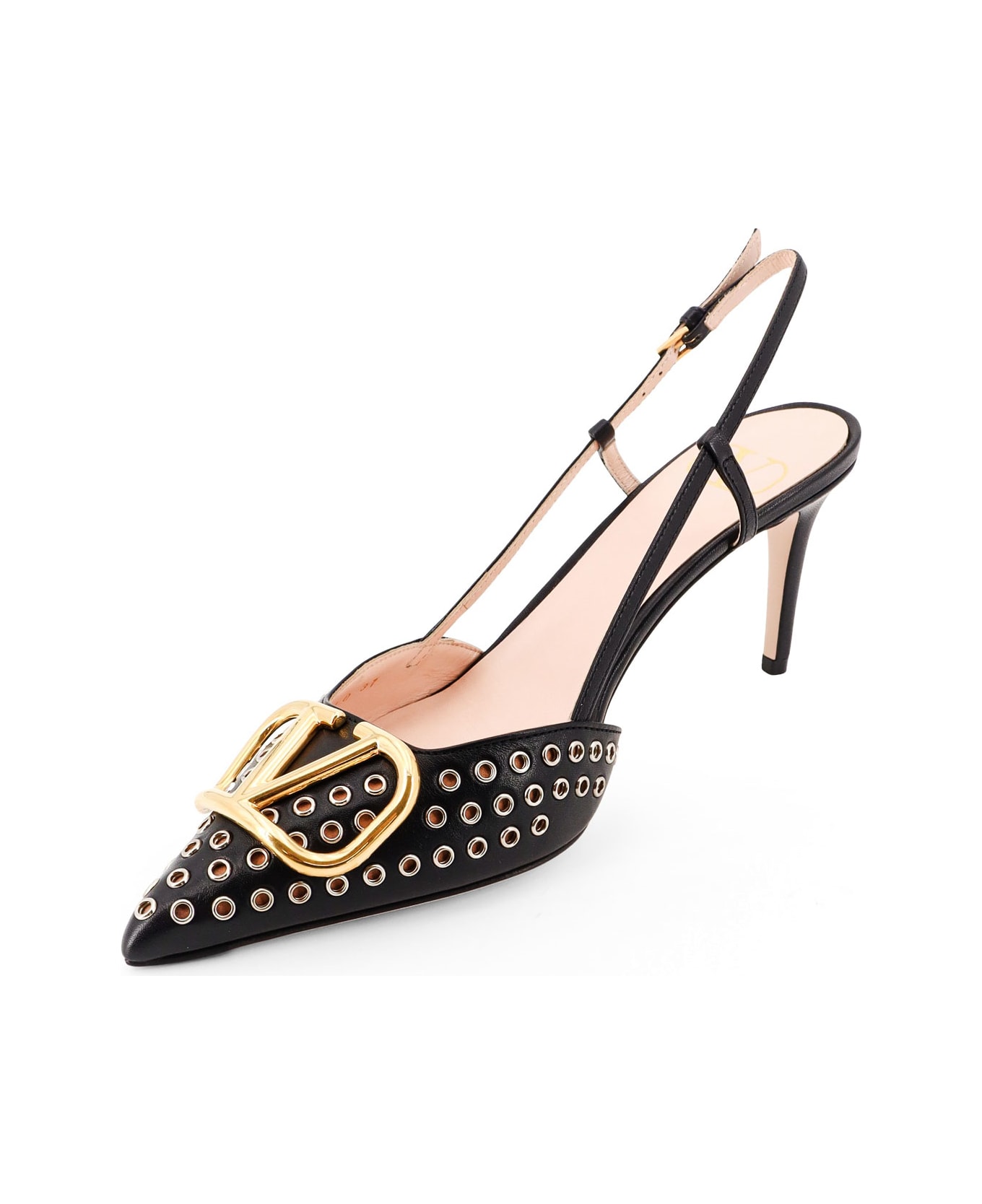 Valentino Garavani Leather Slingback Décolleté - Black