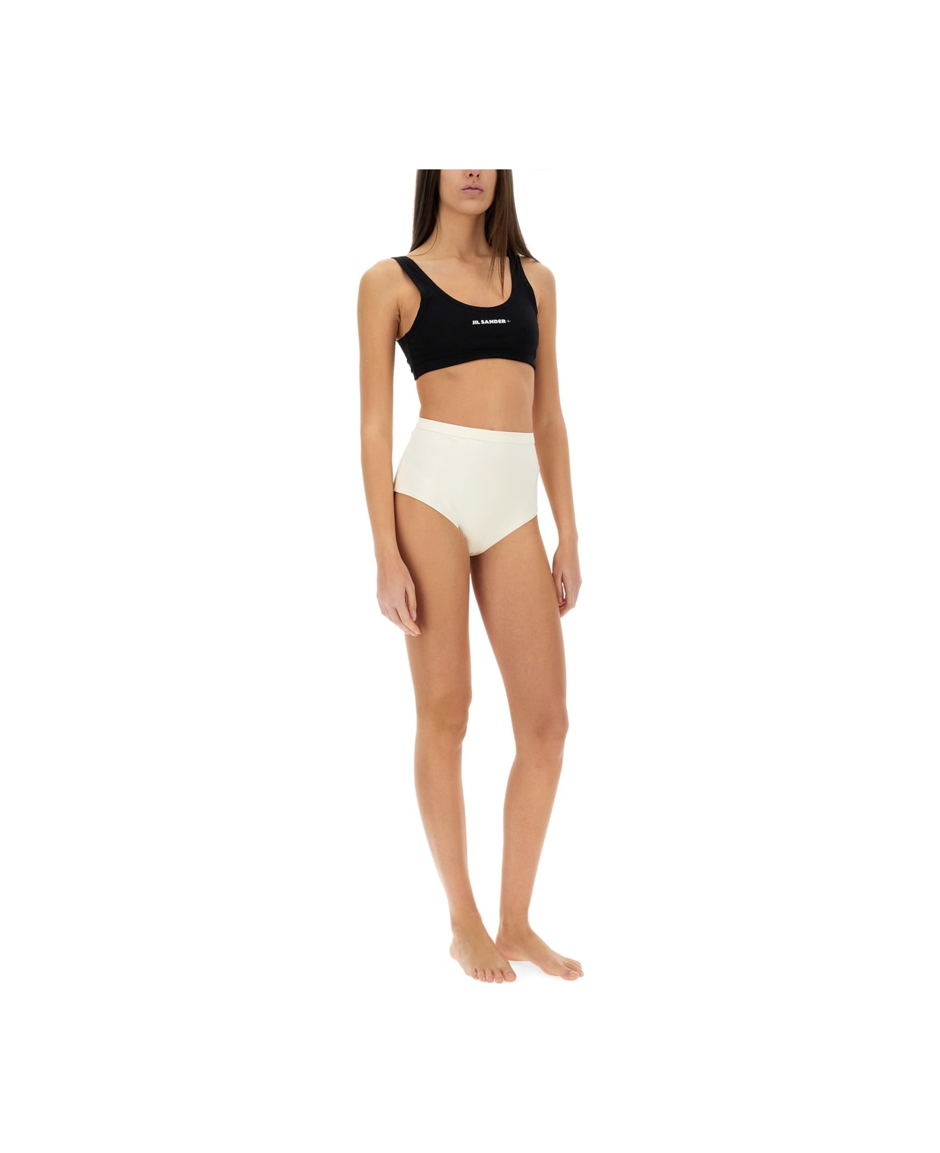 Jil Sander Bikini Briefs With Logo - IVORY