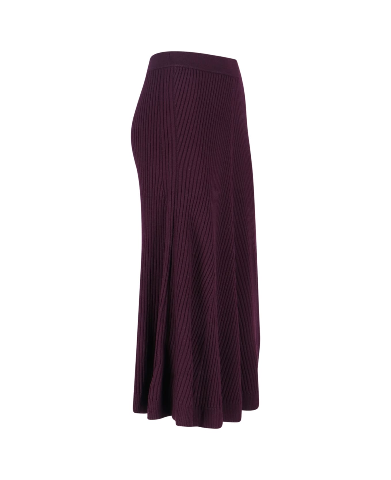 Victoria Beckham Merino Wool Midi Skirt - Red