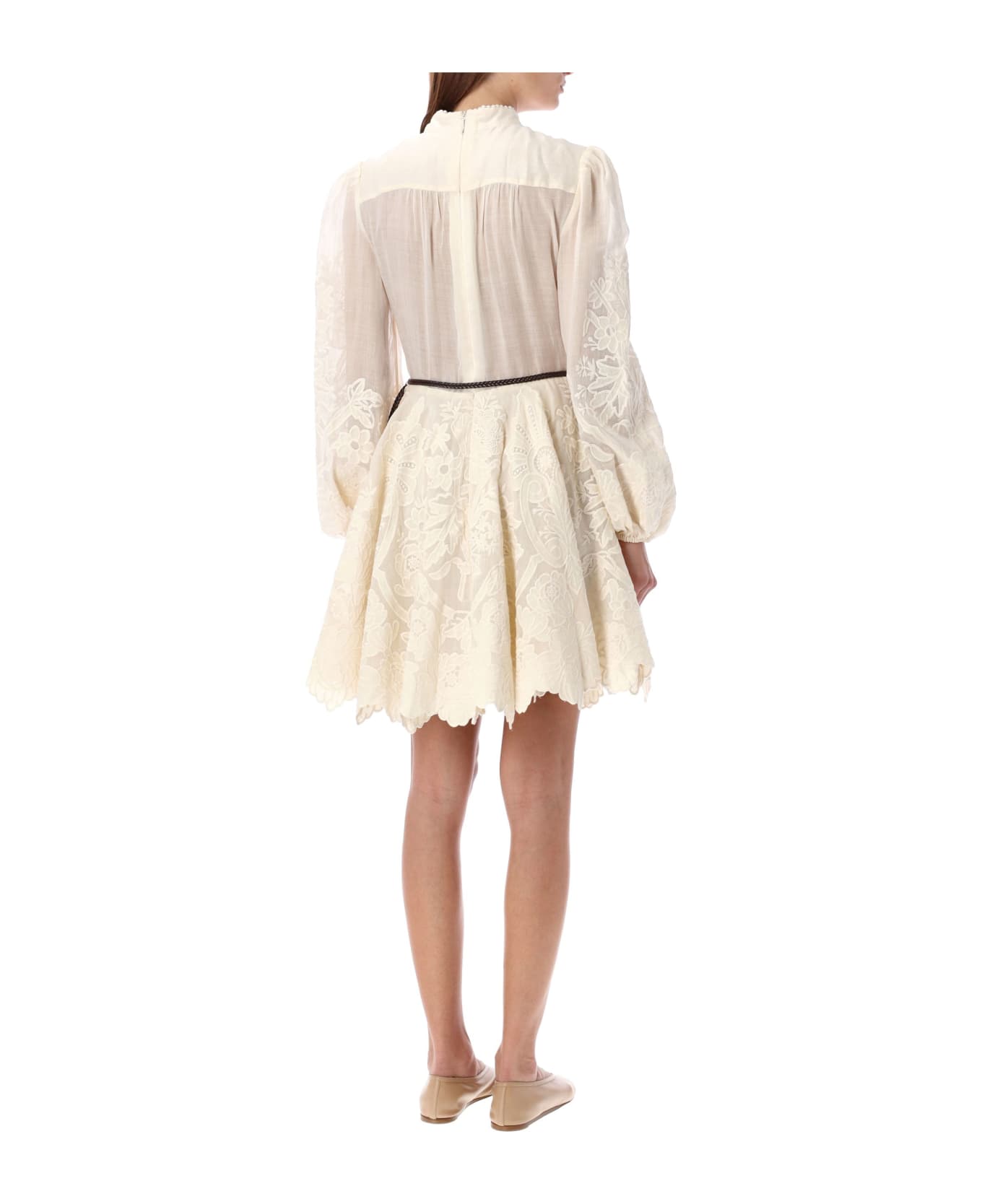 Zimmermann Ottie Mini Dress - CREAM