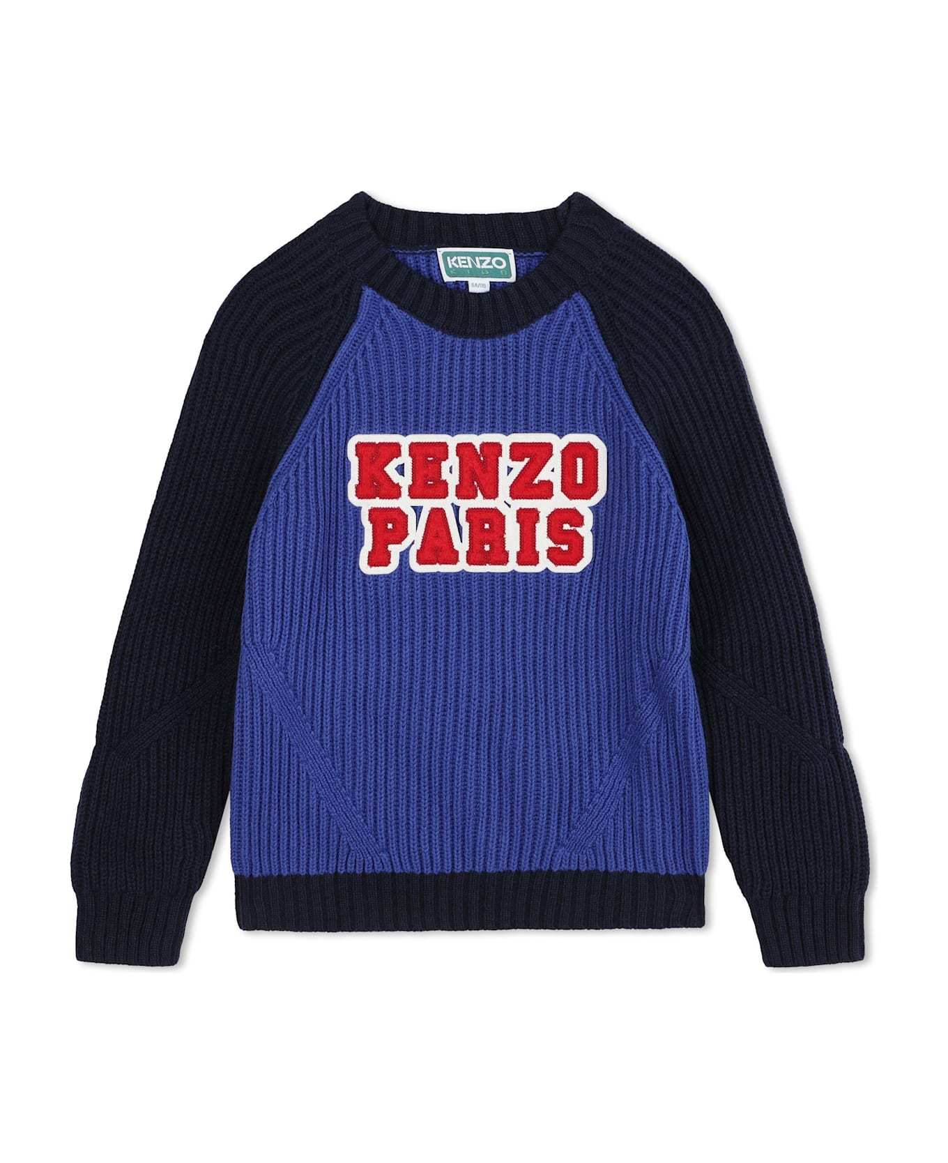 Kenzo Kids Color Block Sweater - Blue