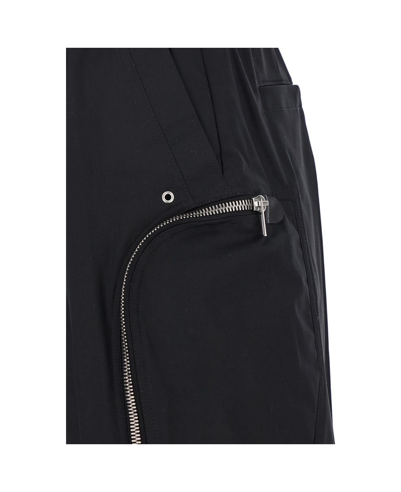 Rick Owens Black Cotton Shorts - Black