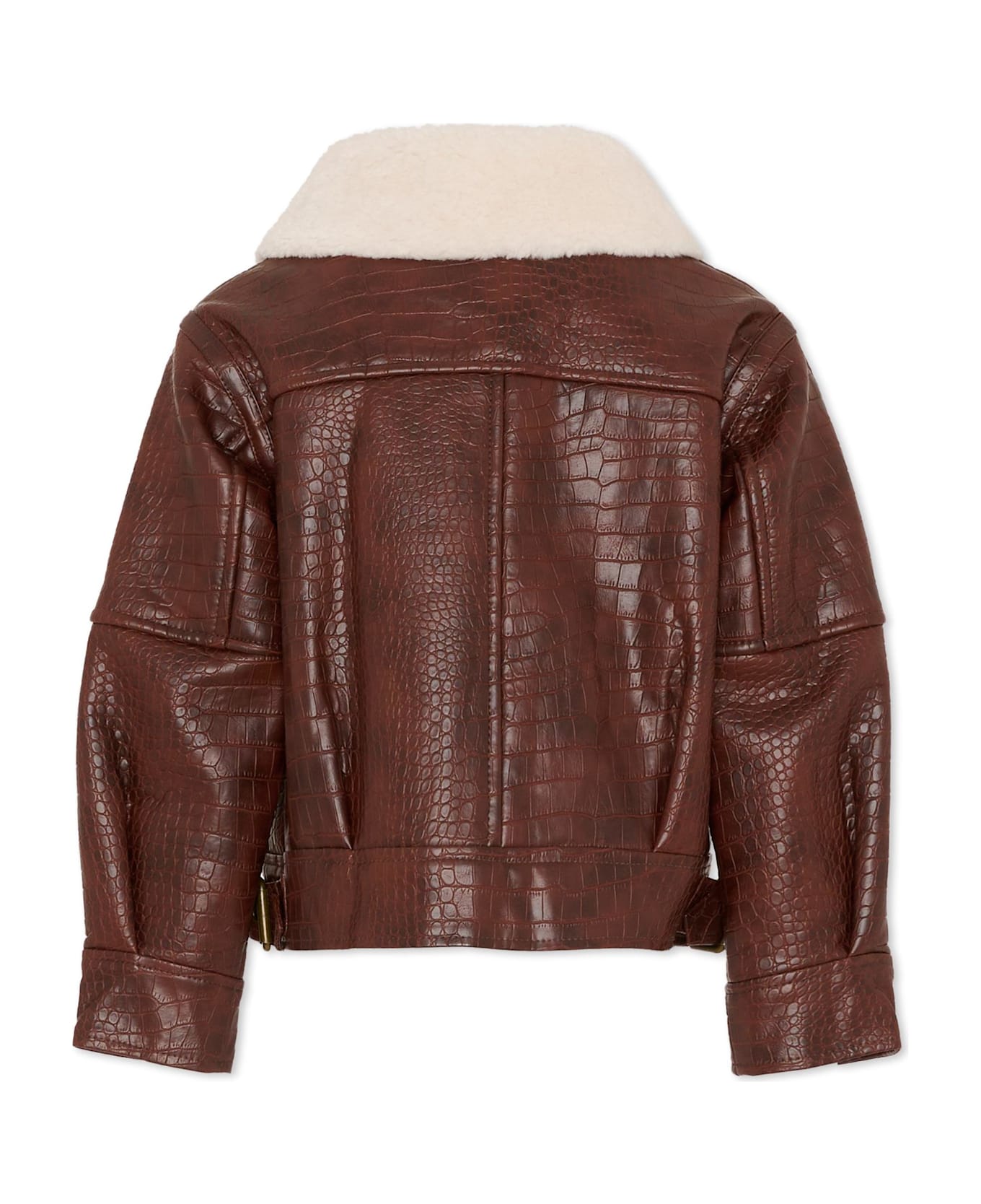 Pinko Brown Jacket For Girl - Brown