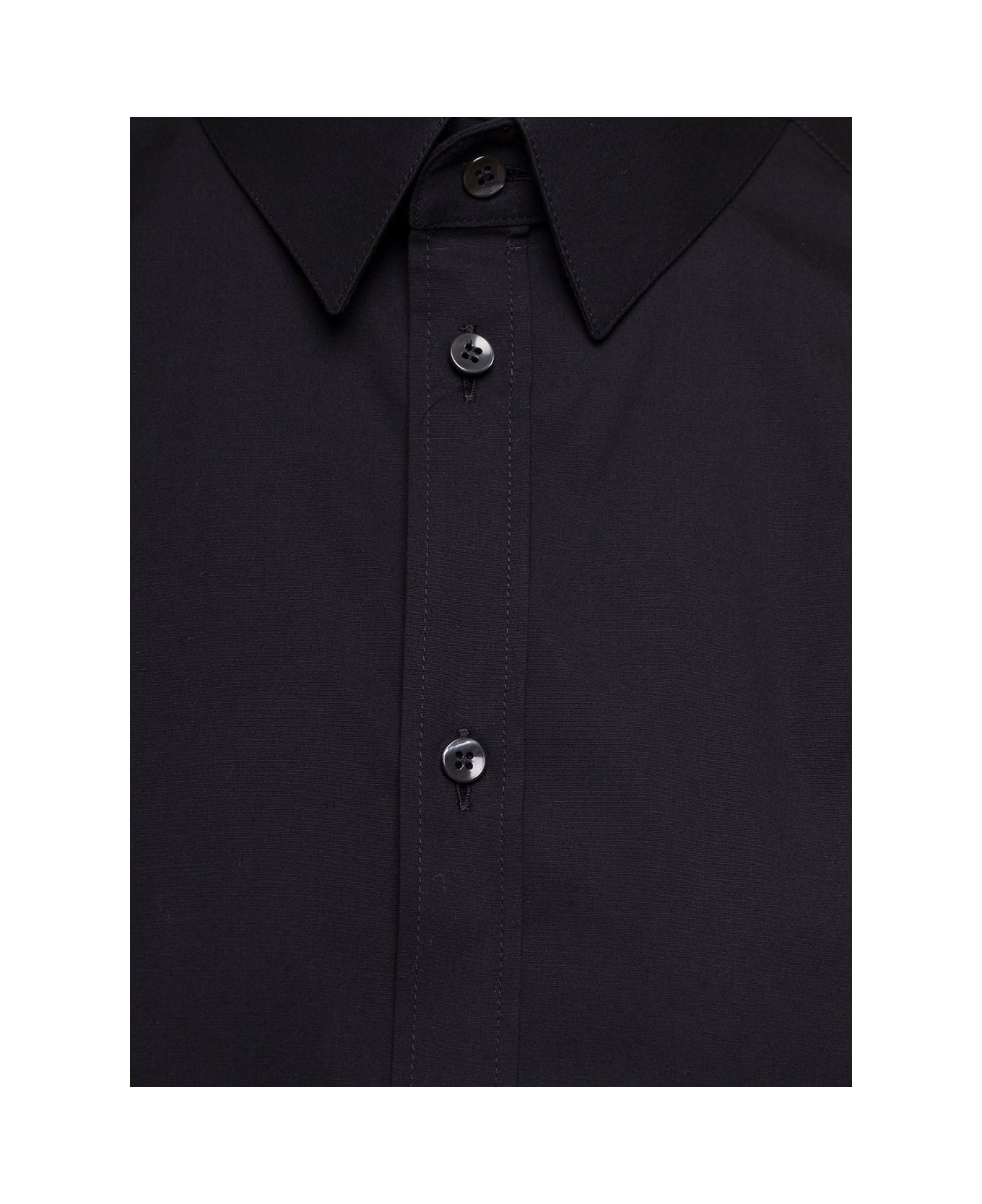 Dolce & Gabbana 'gold' Black Long Sleeves Shirt In Cotton Popline Man Dolce & Gabbana - Black