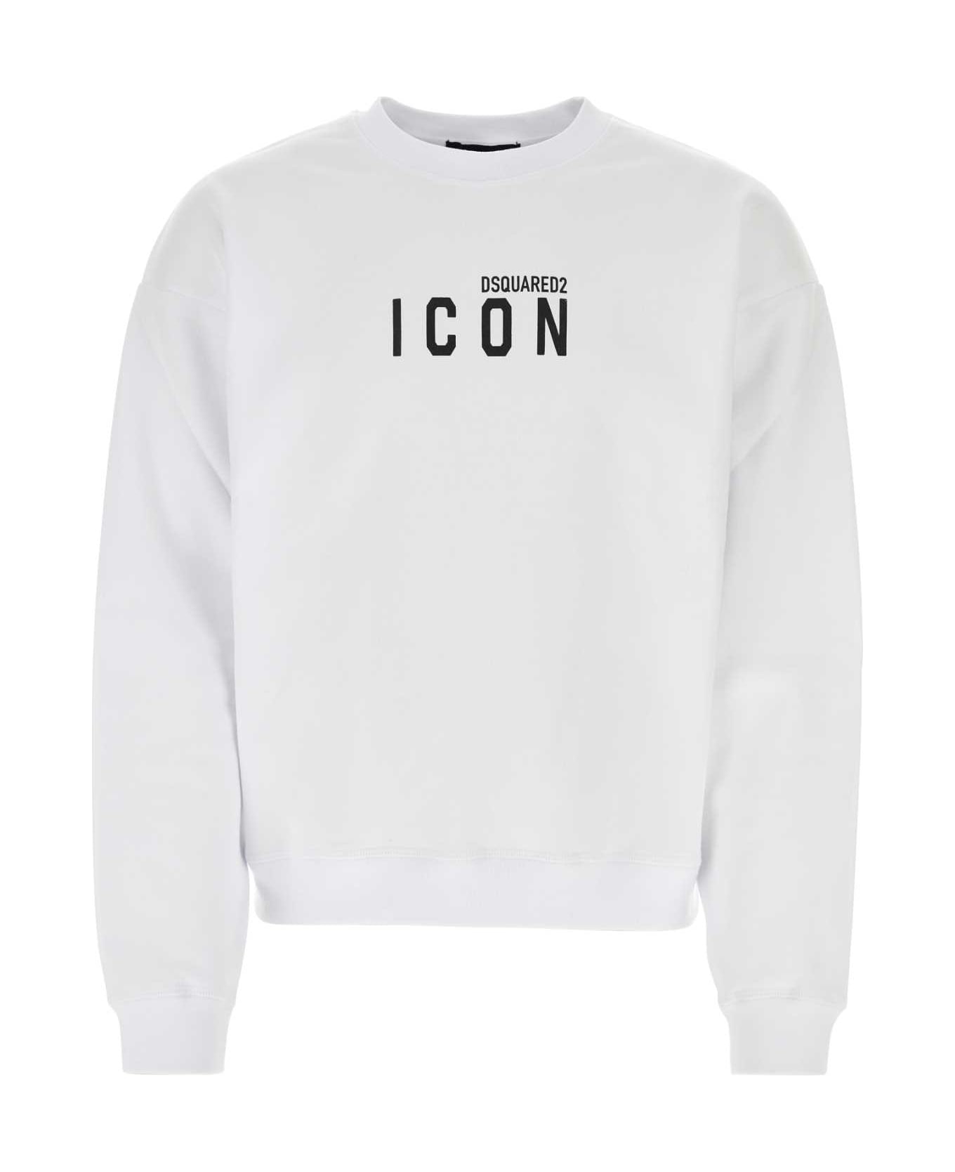 Dsquared2 Cotton Crew-neck Sweatshirt With Logo - White