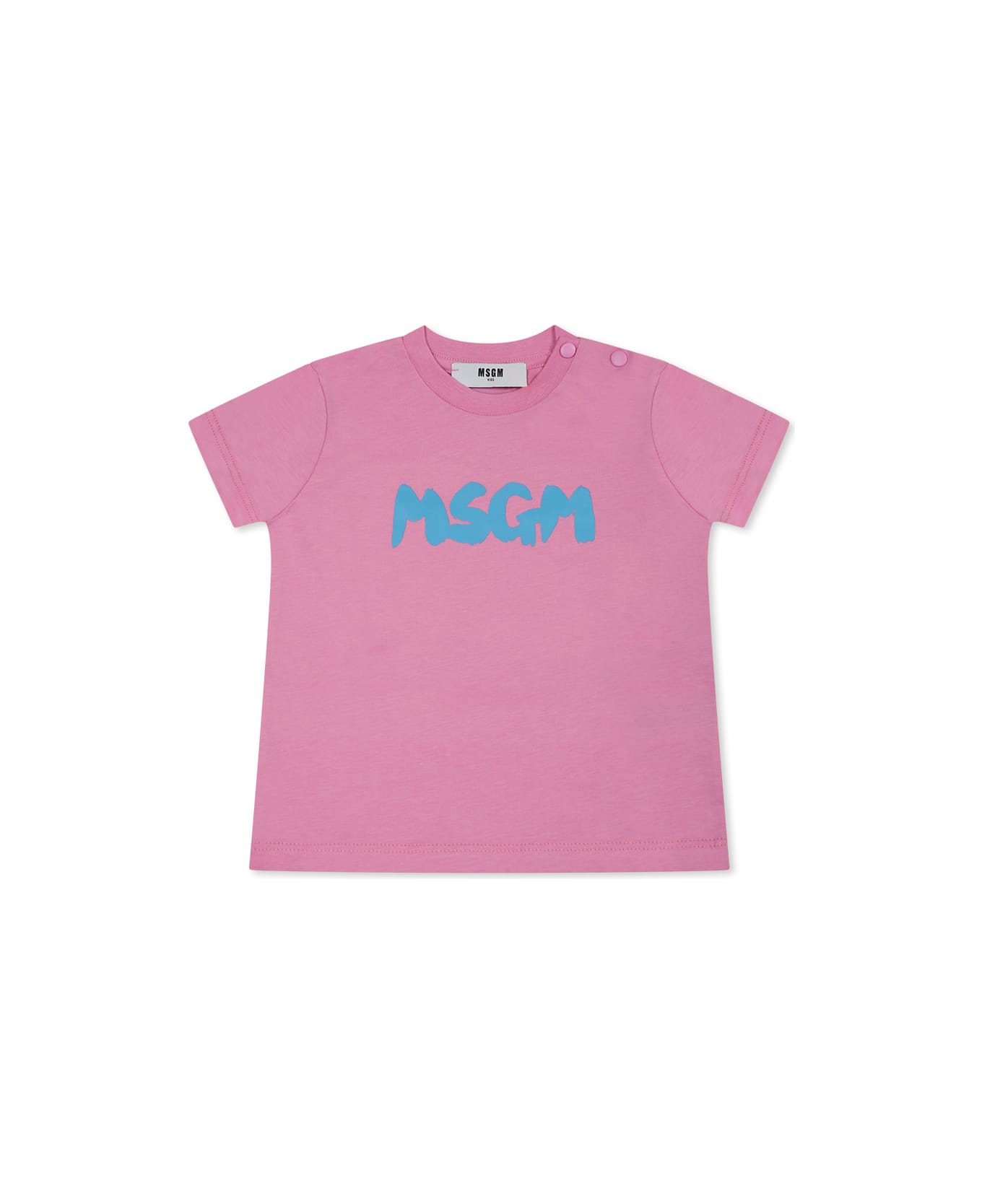 MSGM Pink T-shirt For Baby Girl With Logo - Pink